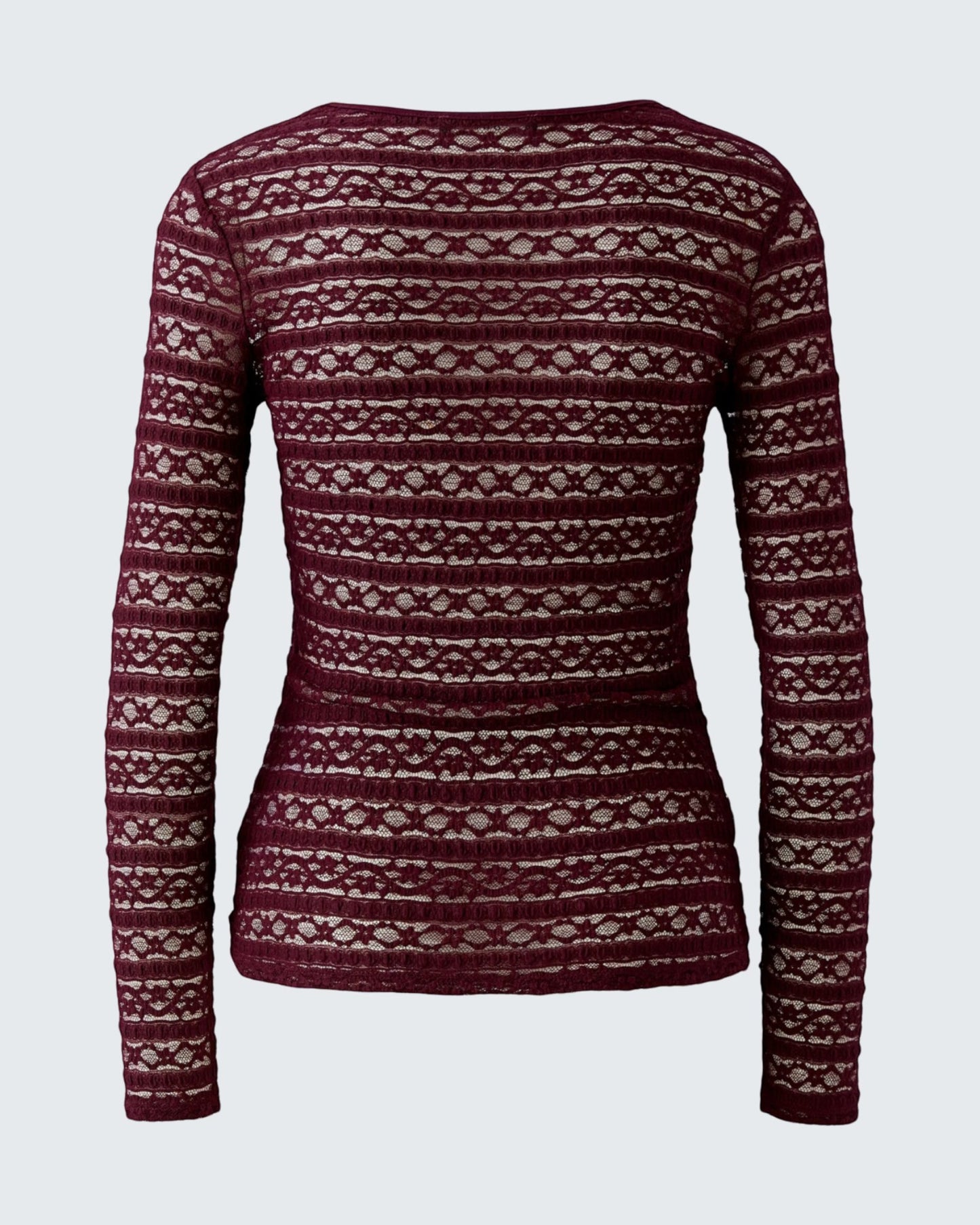 Oui kanten shirt berry