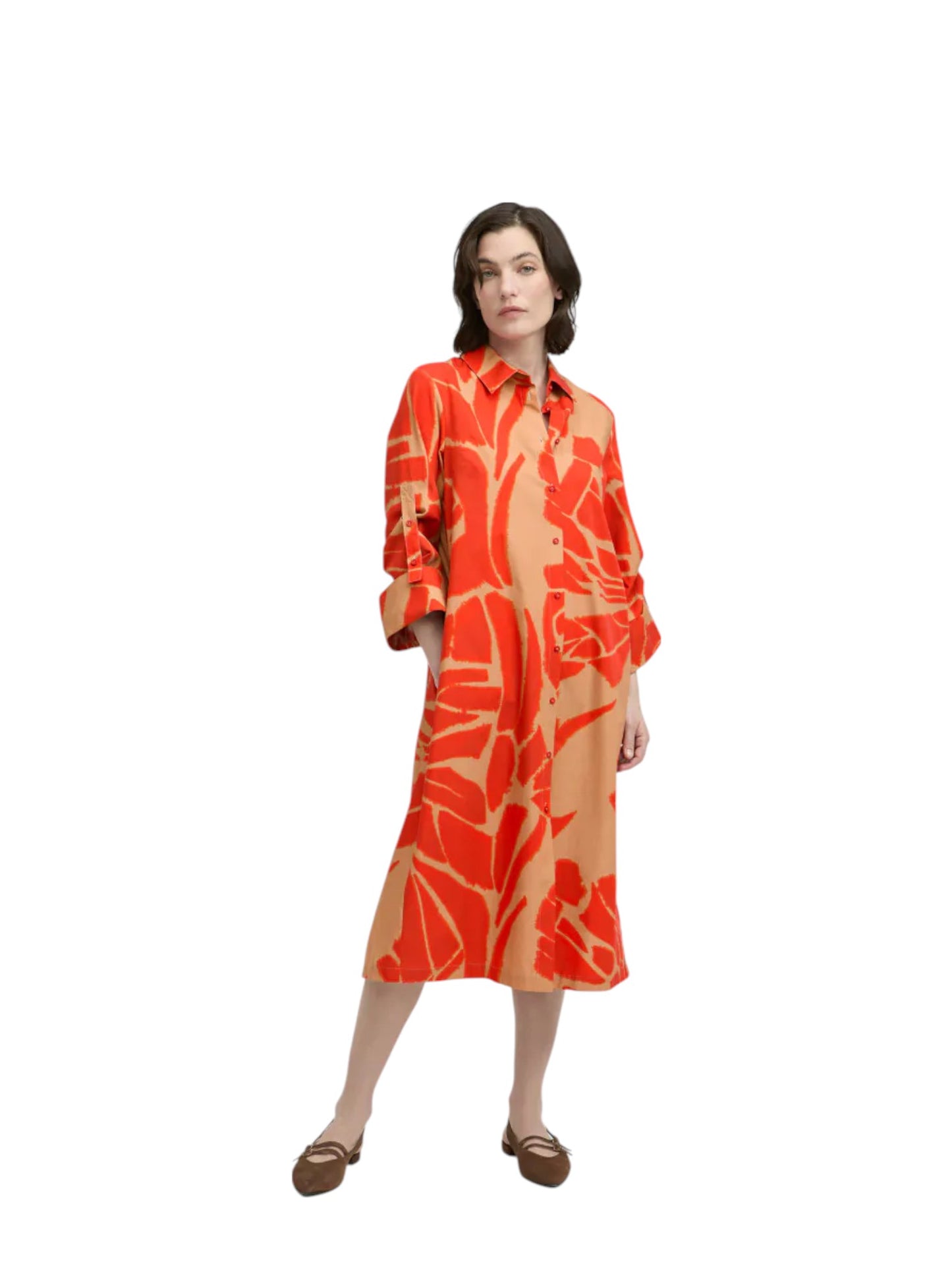 Xandres - doorknoopjurk KAISH met print