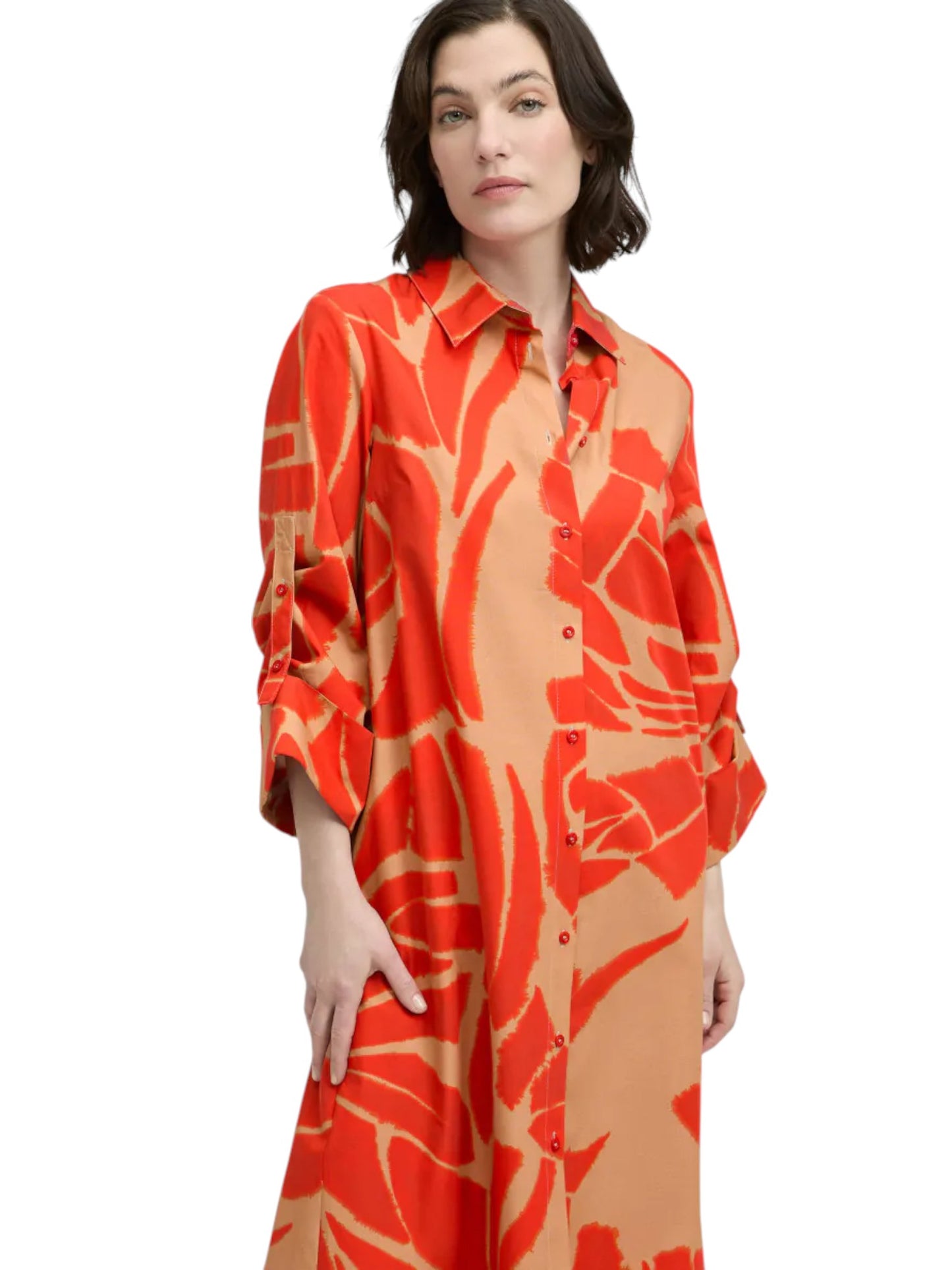 Xandres - doorknoopjurk KAISH met print