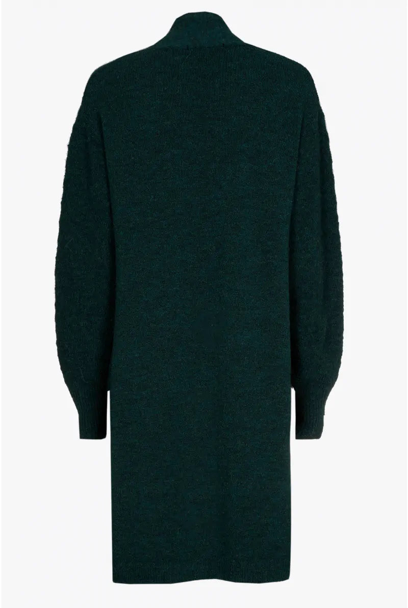 Lange groene gilet BERDIENNA van alpacawol - Xandres