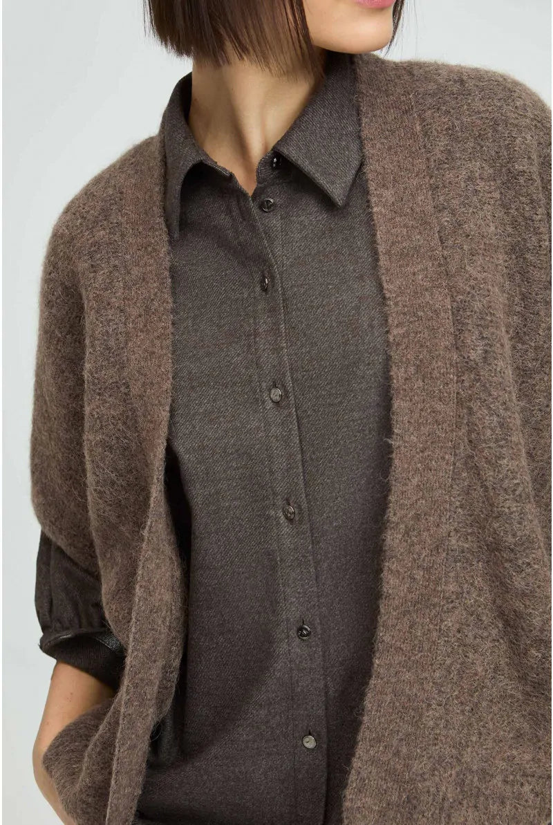 Xandres - bruine wollen gilet ARINSKE