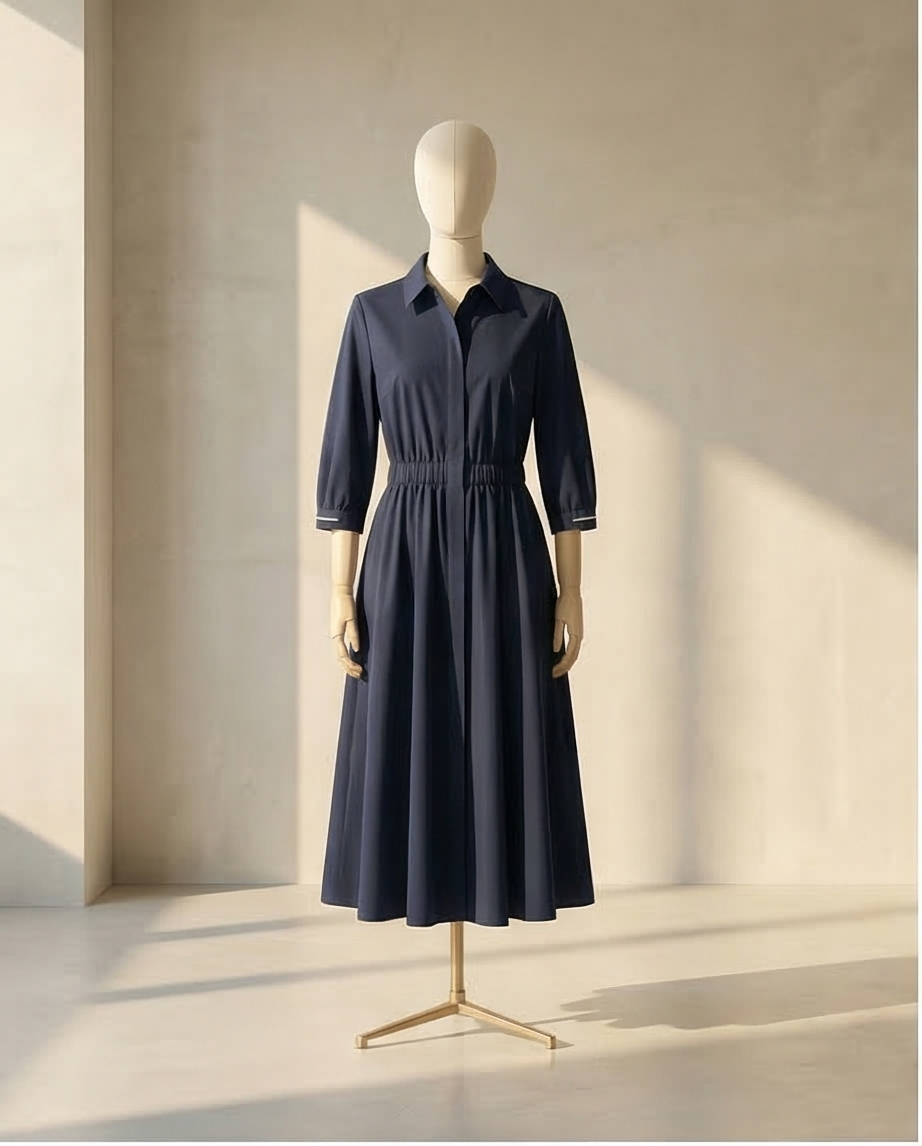 Catnoir - lange blauwe jurk