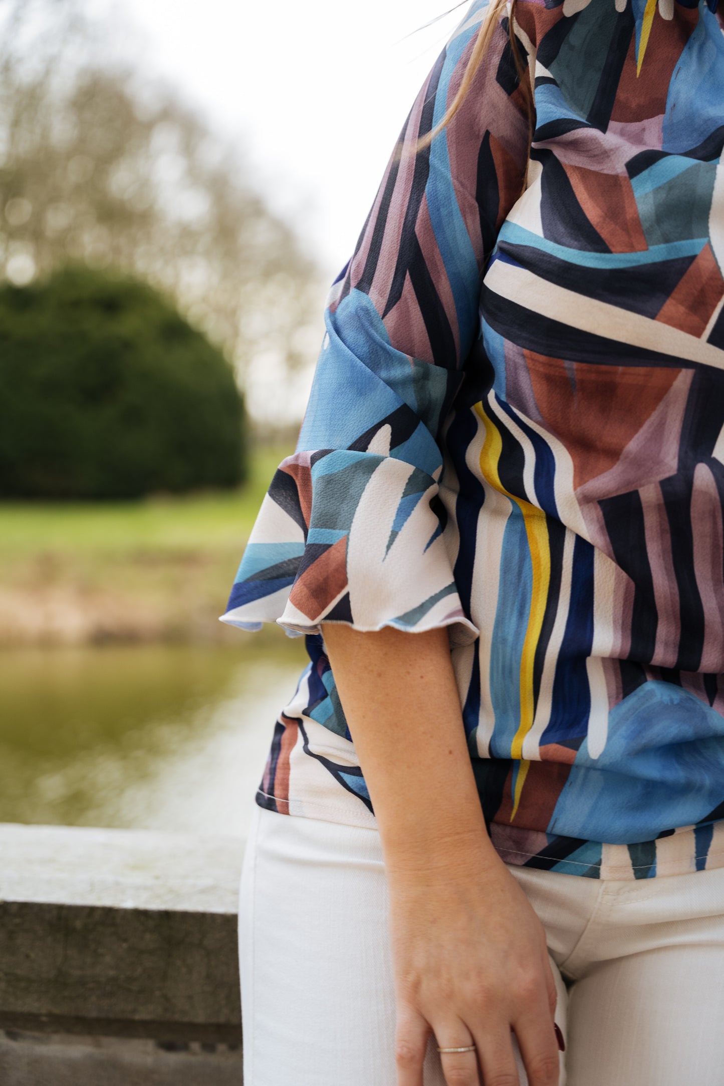 Bloes JILL - blad blauw - Farah Fashion