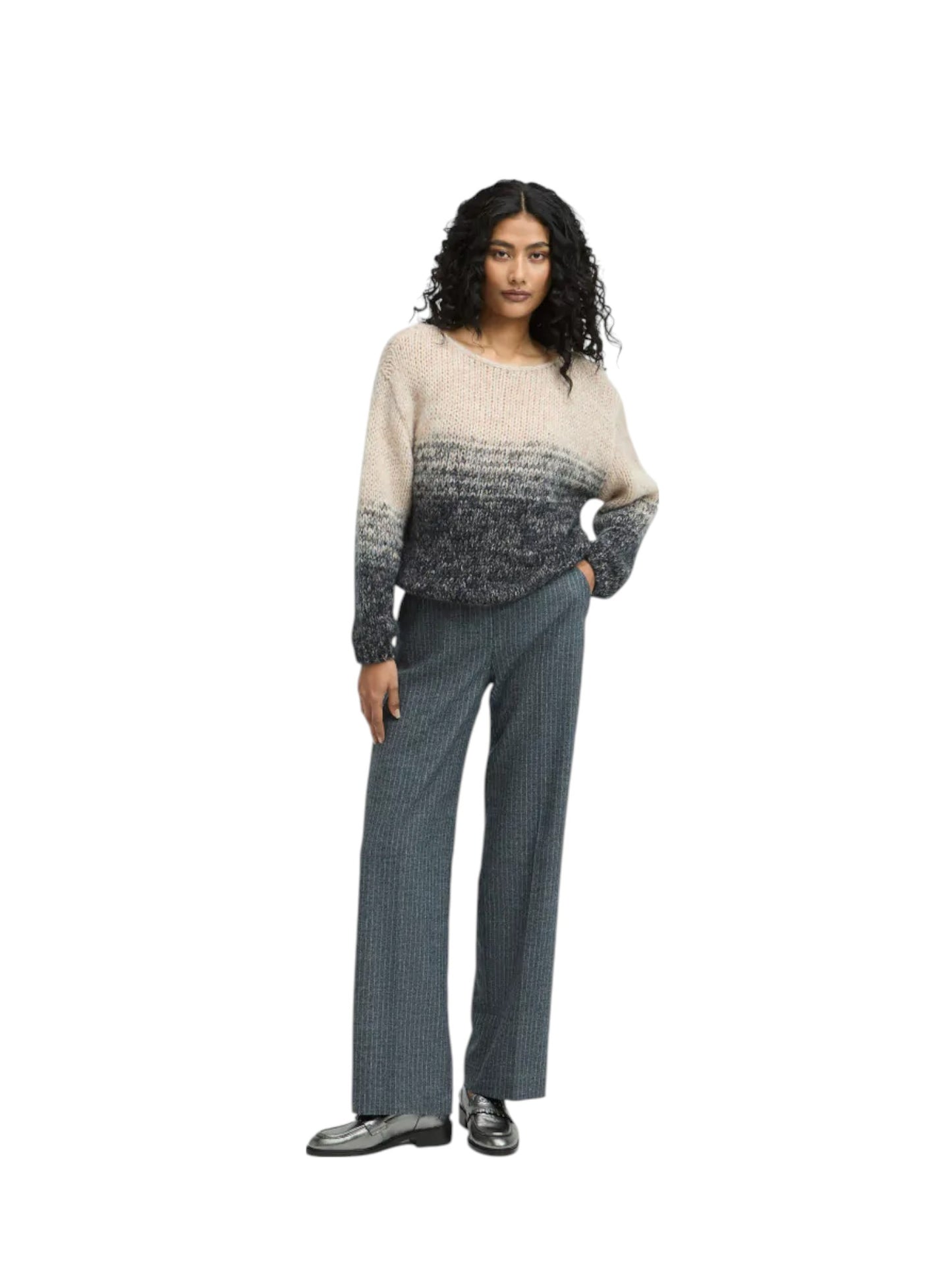 Geklede grijze broek met krijtstreep PHOCUS - Xandres