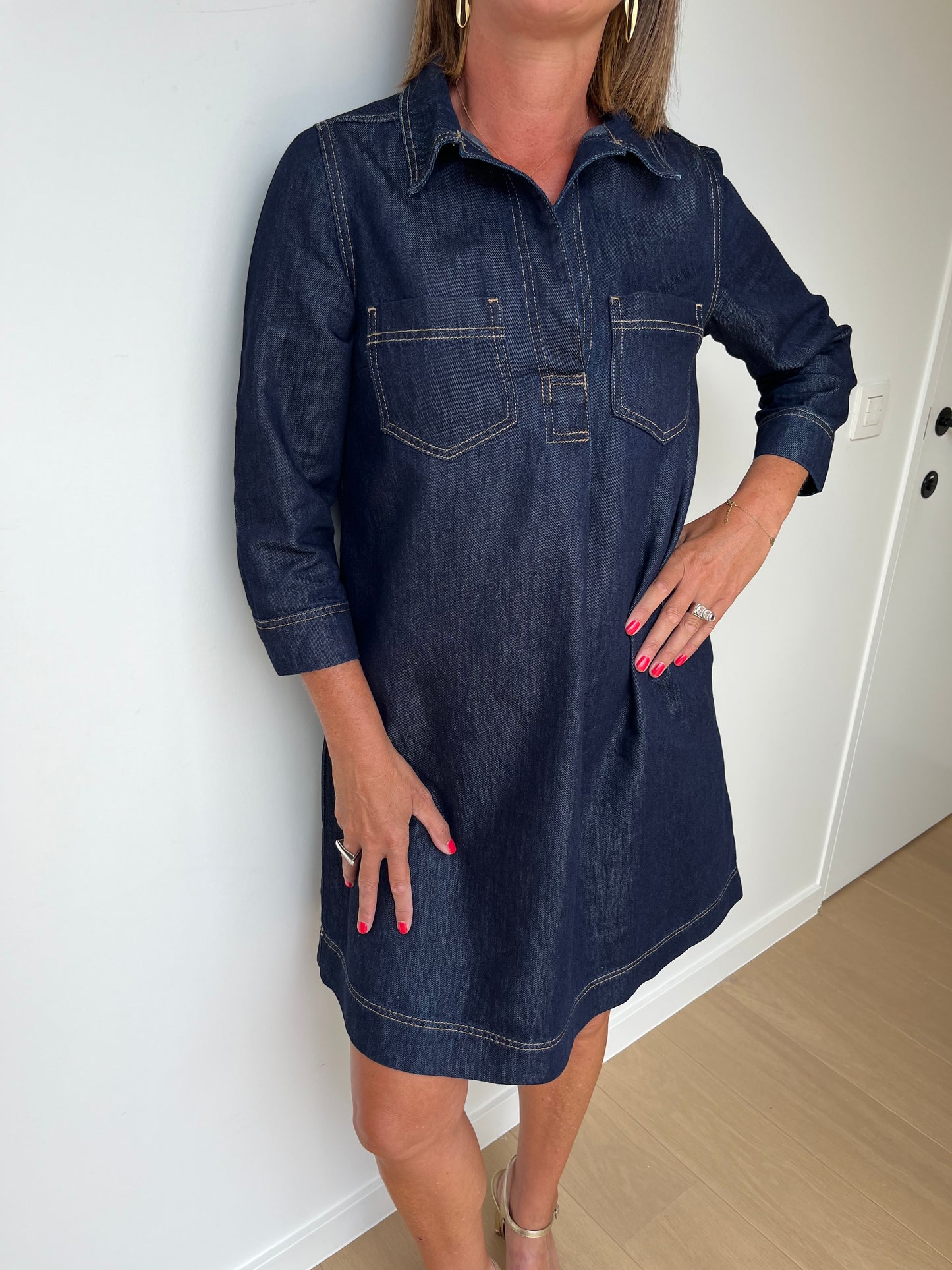 Senso - donkerblauw jeanskleedje VEGAS S1970