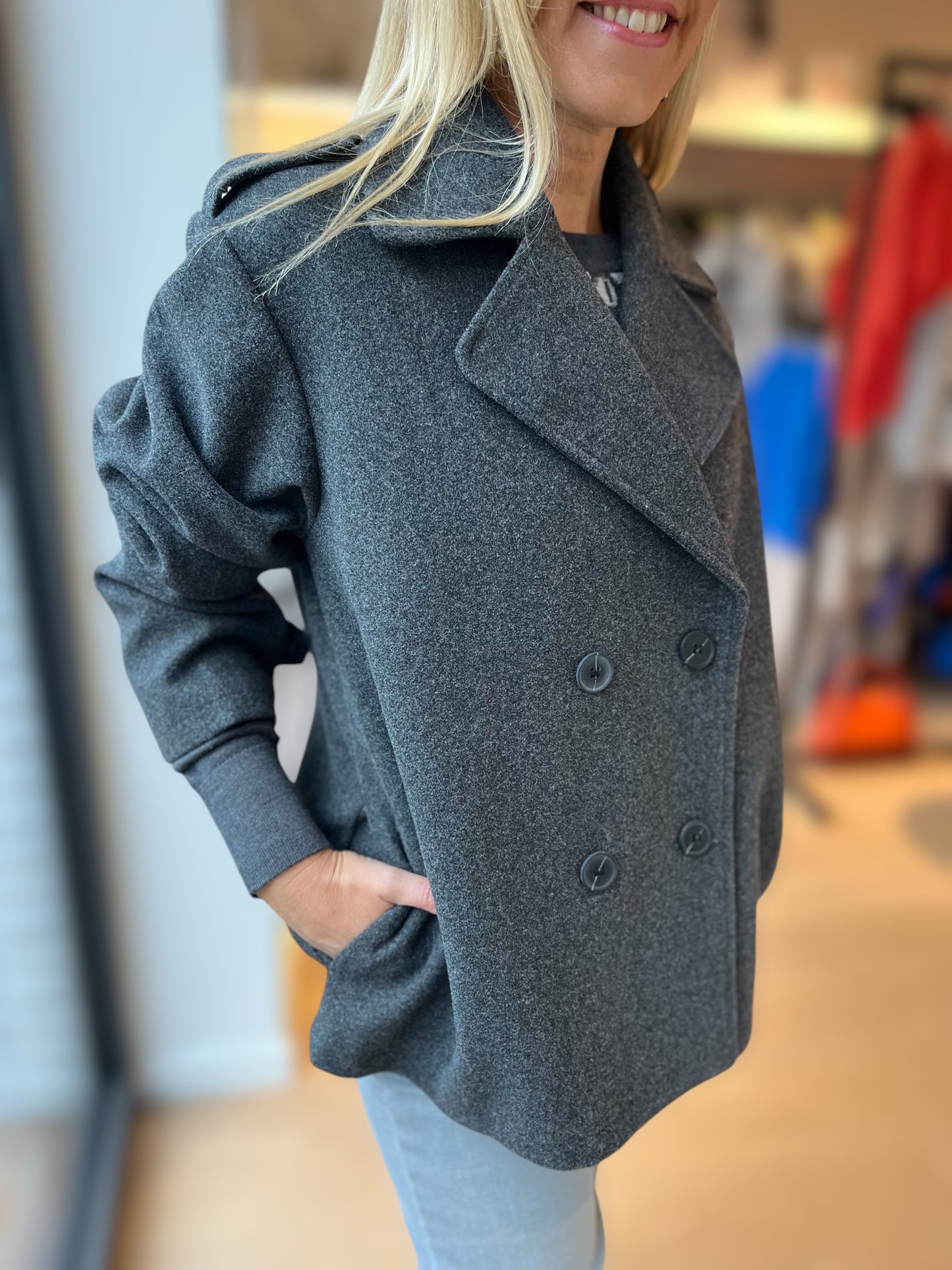 Korte grijze vest CALEB - Sisterspoint