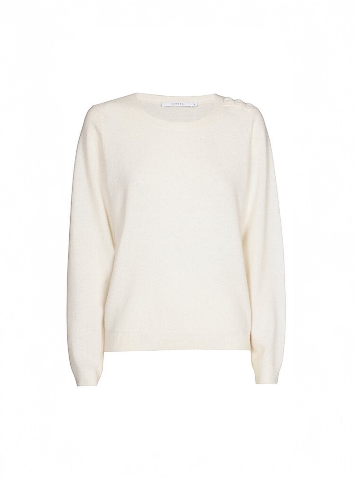 Pull AGIZE ecru met knoopdétail - Xandres