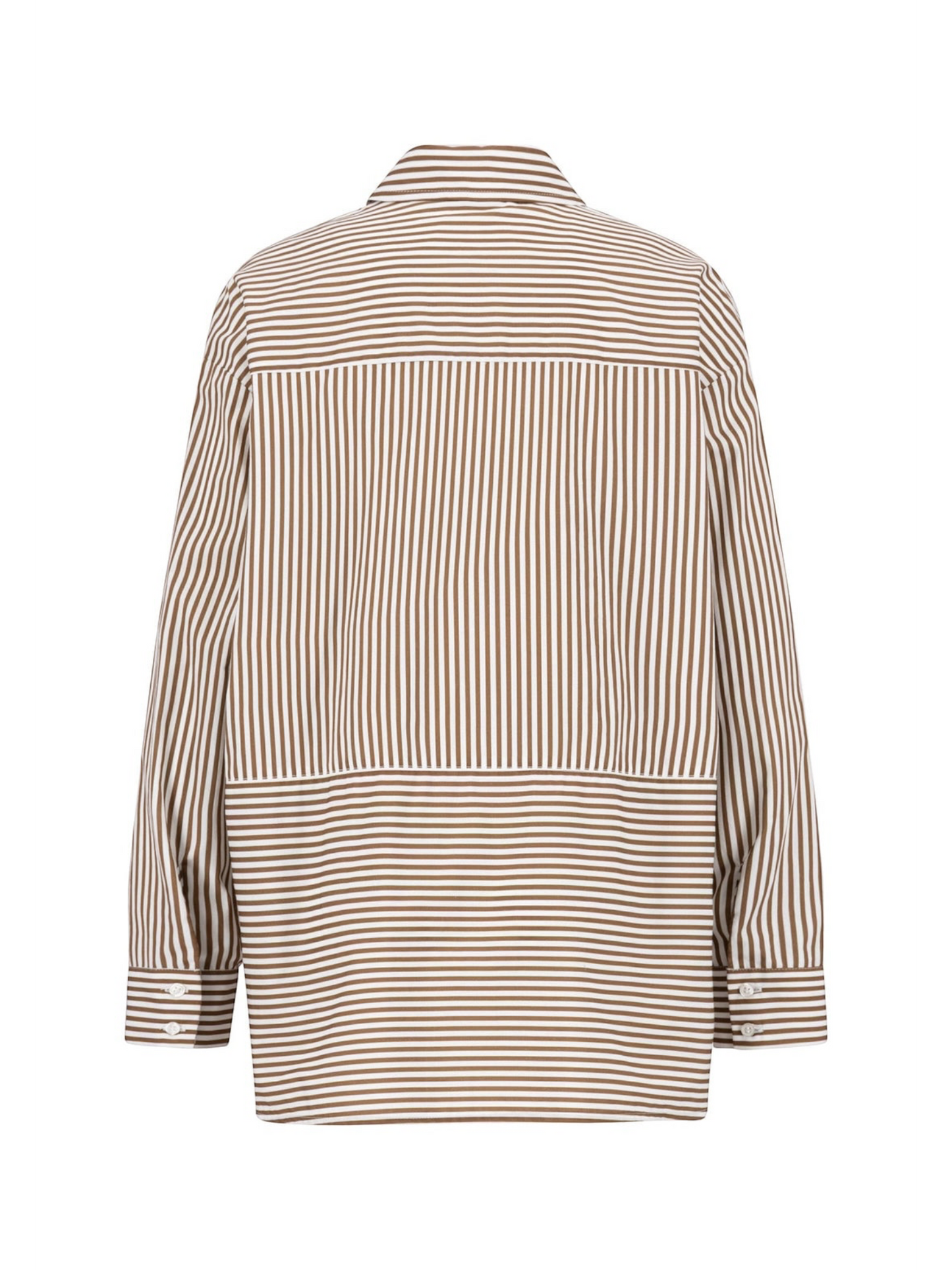 FYNCH HATTON - BLOUSE GEMAAKT VAN EEN KATOEN-LYOCELLMIX MET EEN GESTREEPT PATROON