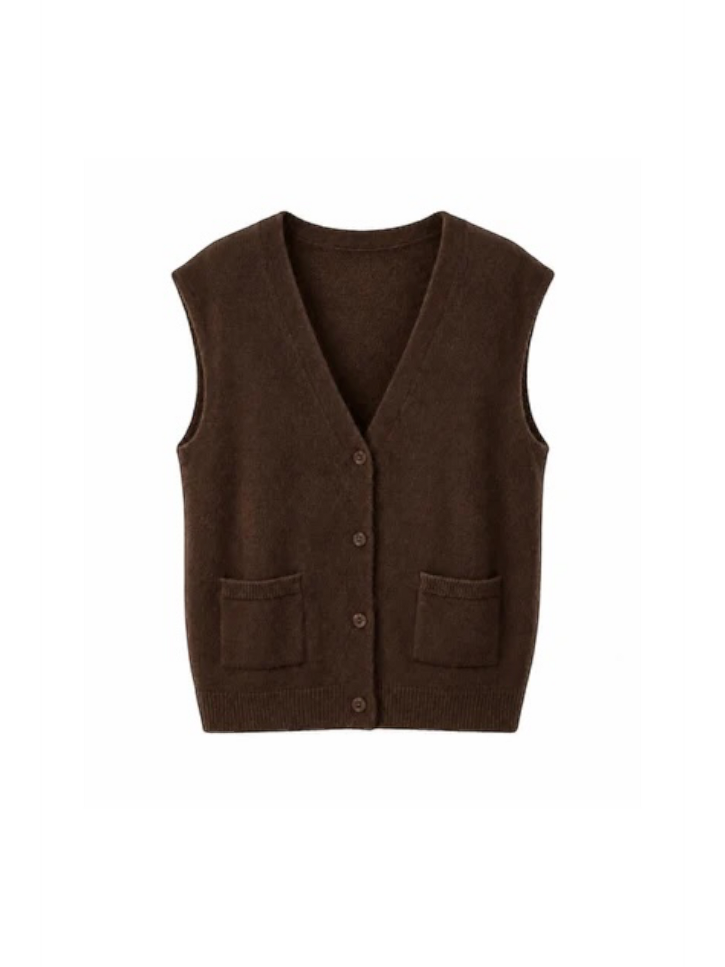 T’WNS the label - mouwloze gilet met knopen CASTLEROCK brown