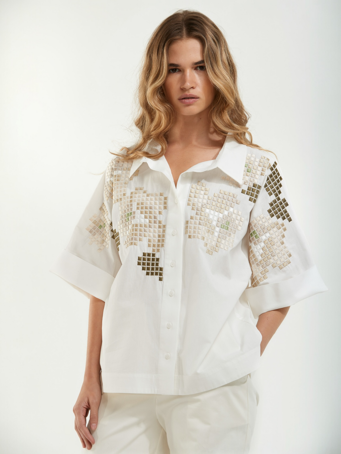 Senso - Bloes YLSE korte mouw borduursel (S2325)