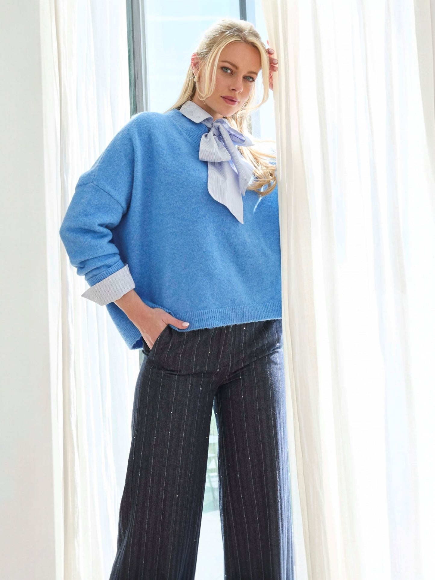 Pull CELINE blauw - Blue Bay