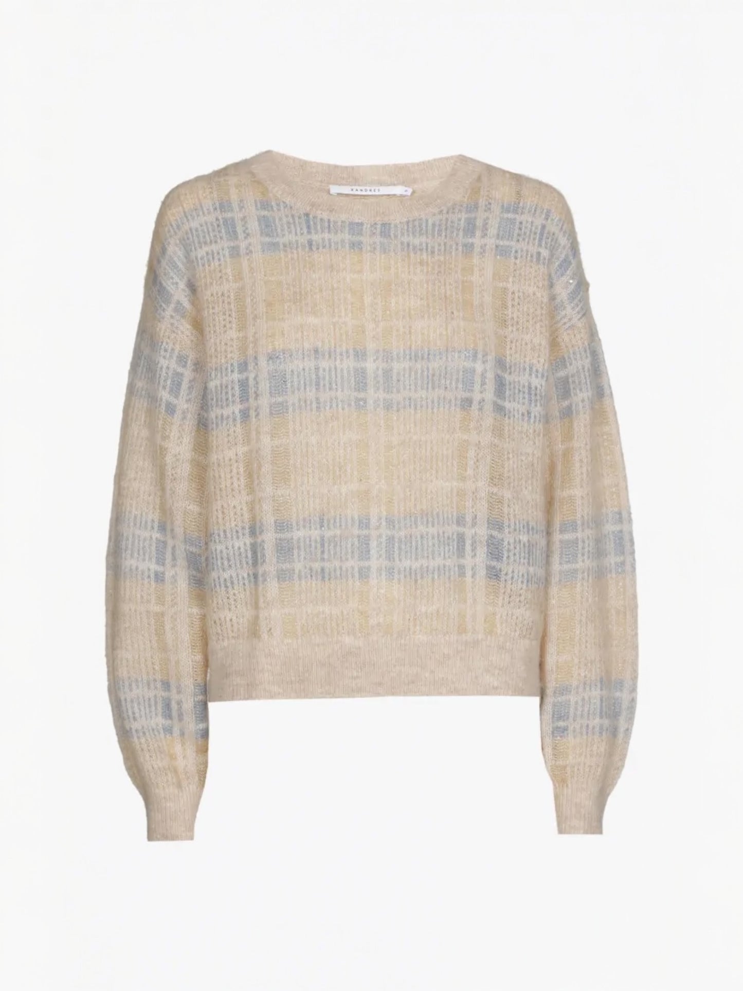 Xandres - ADIRA pull met ruitjesmotief