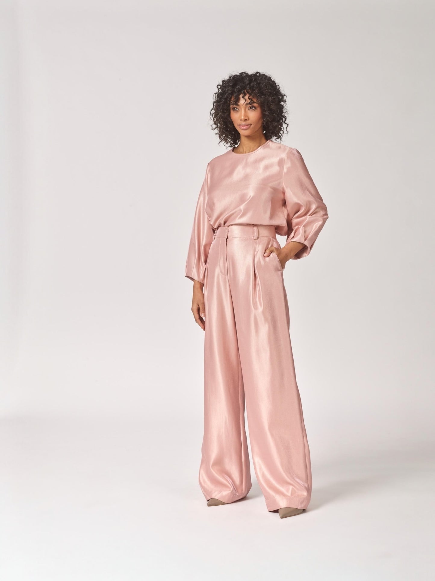 Lalotti - EMMA bloes in satijn - light pink