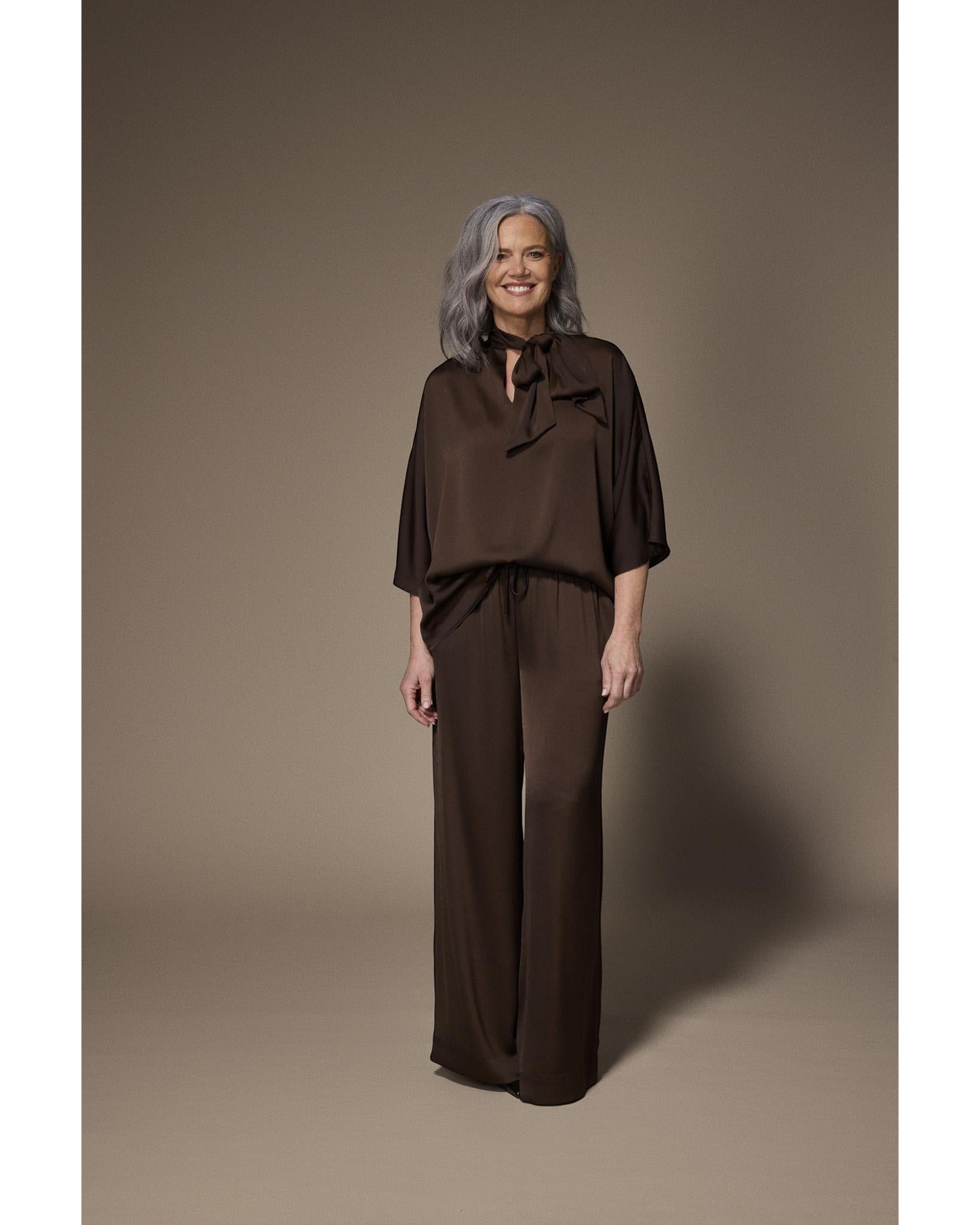 Lalotti Polly Wide Leg Broek Bruin – Comfortabele Damesbroek