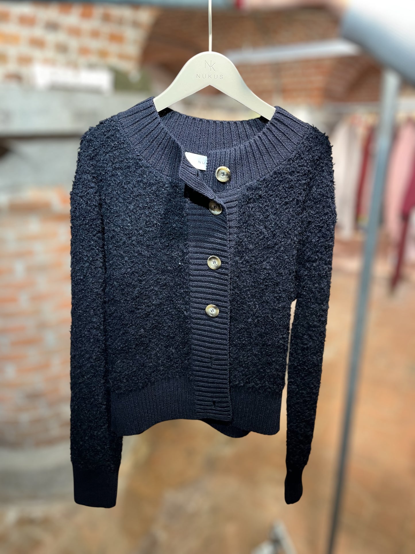 Nukus - KAYLE blauwe gilet met knopen