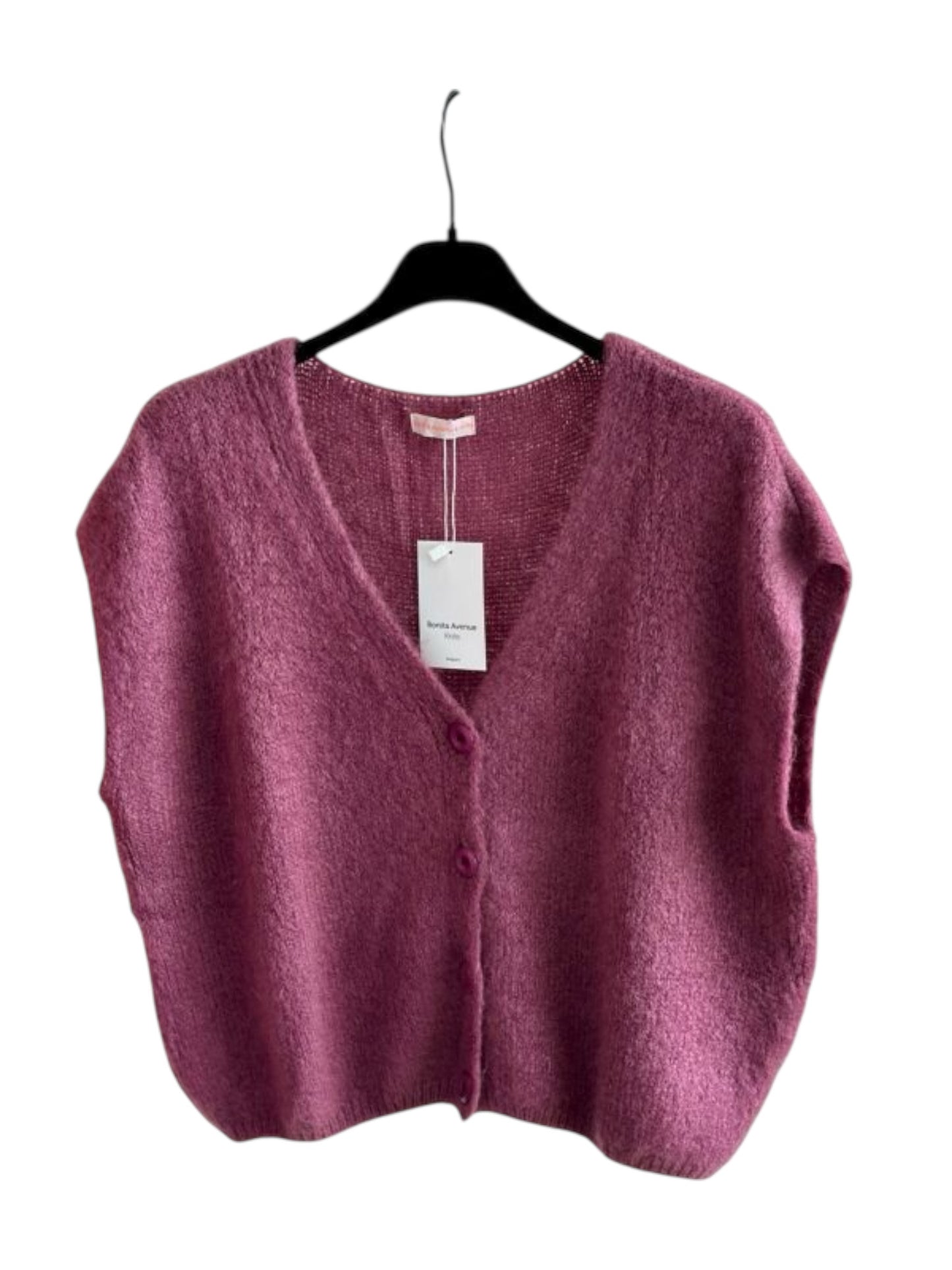 Mouwloze gilet FELIZ mulberry - Bonita Avenue