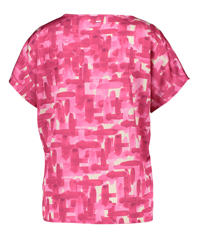 Roze blouse met korte mouw Handin - Xandres