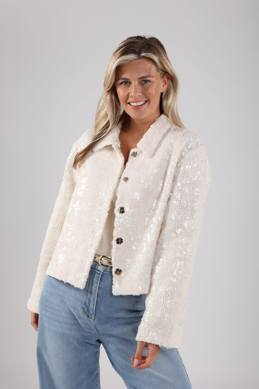 AVA JACKET PAILLET | OFF WHITE | NUKUS