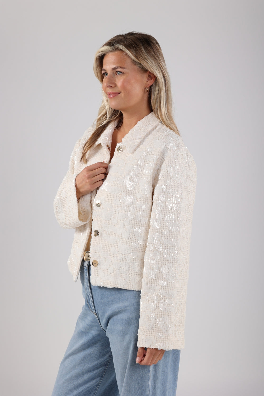 AVA JACKET PAILLET | OFF WHITE | NUKUS