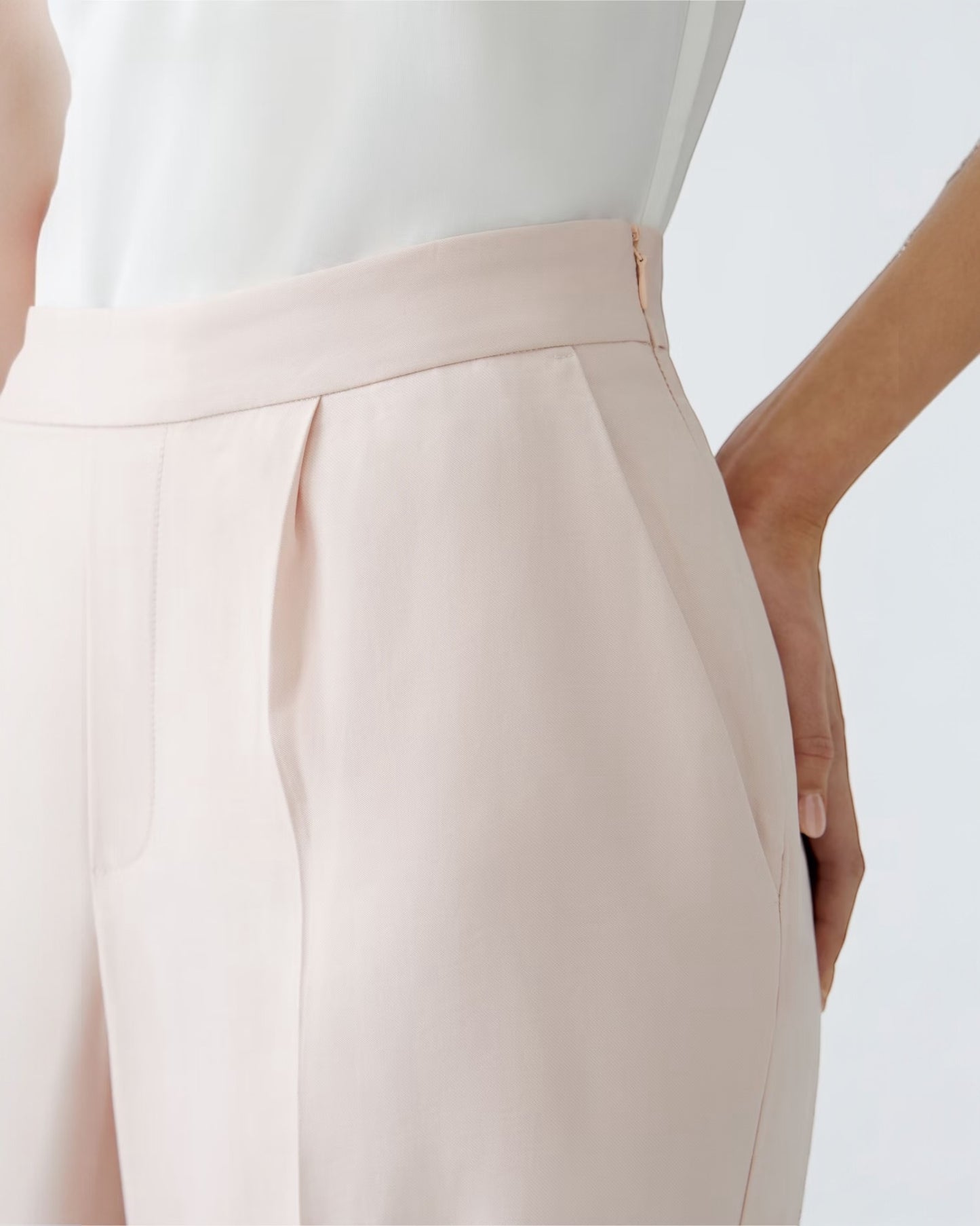Roze broek wijde benen (92043) - Oui