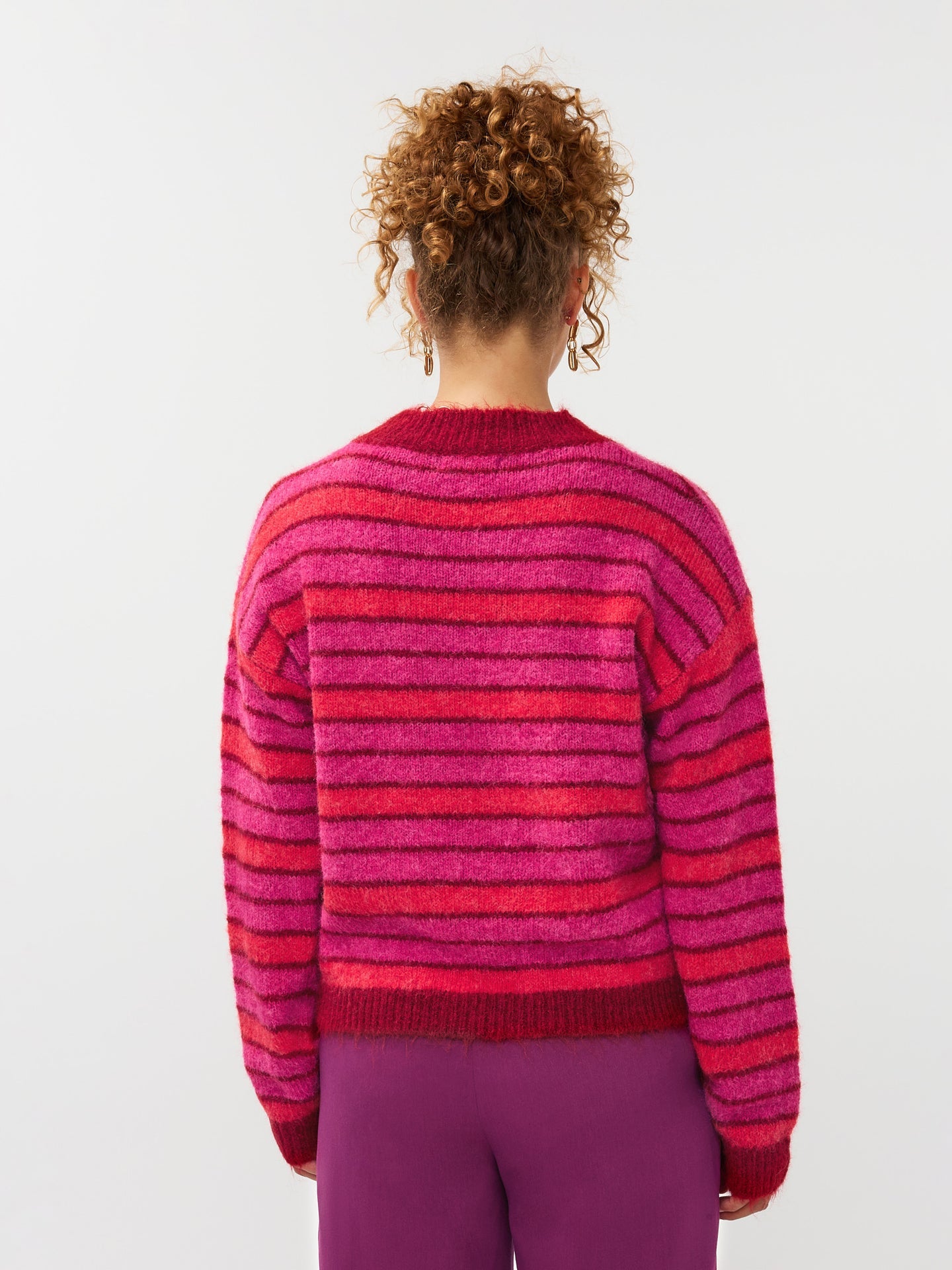 Ydence - KNITTED SWEATER ARIA | FUCHSIA/RED