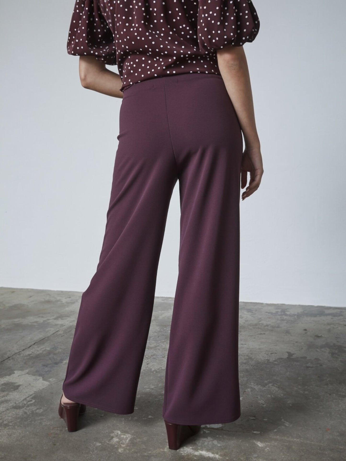 Bordeaux losse broek GLUT hoge taille - Sisterspoint
