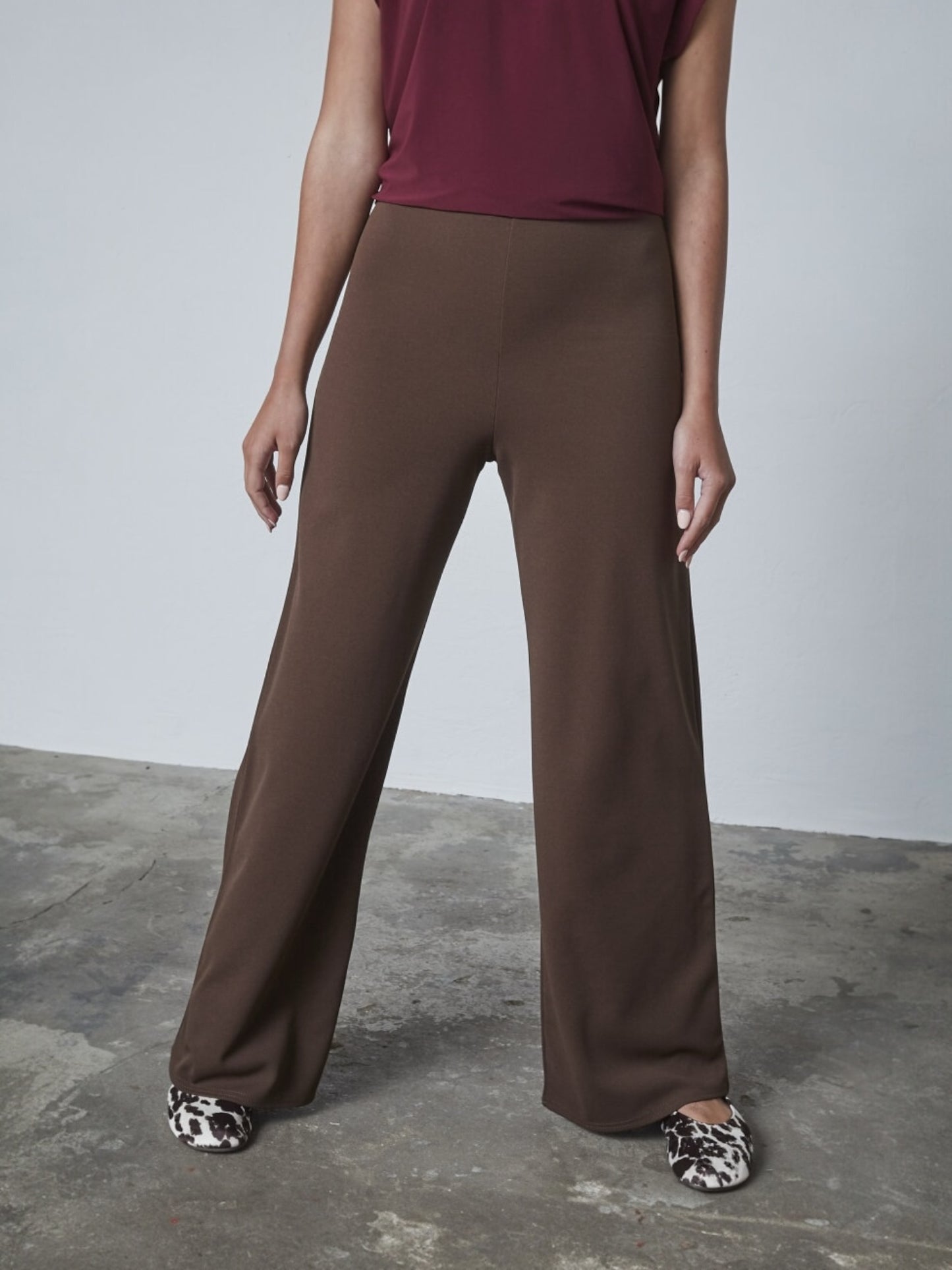 Bruine losse broek GLUT hoge taille - Sisterspoint