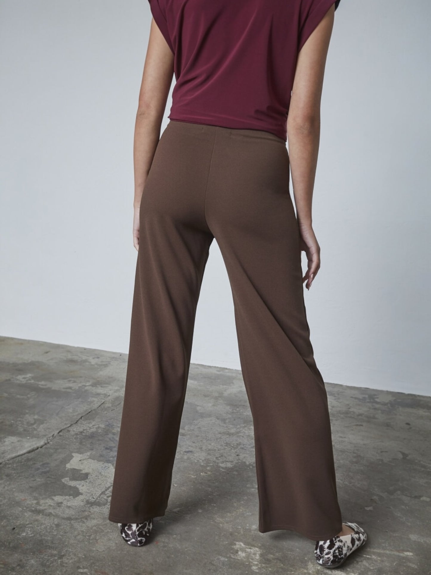Bruine losse broek GLUT hoge taille - Sisterspoint