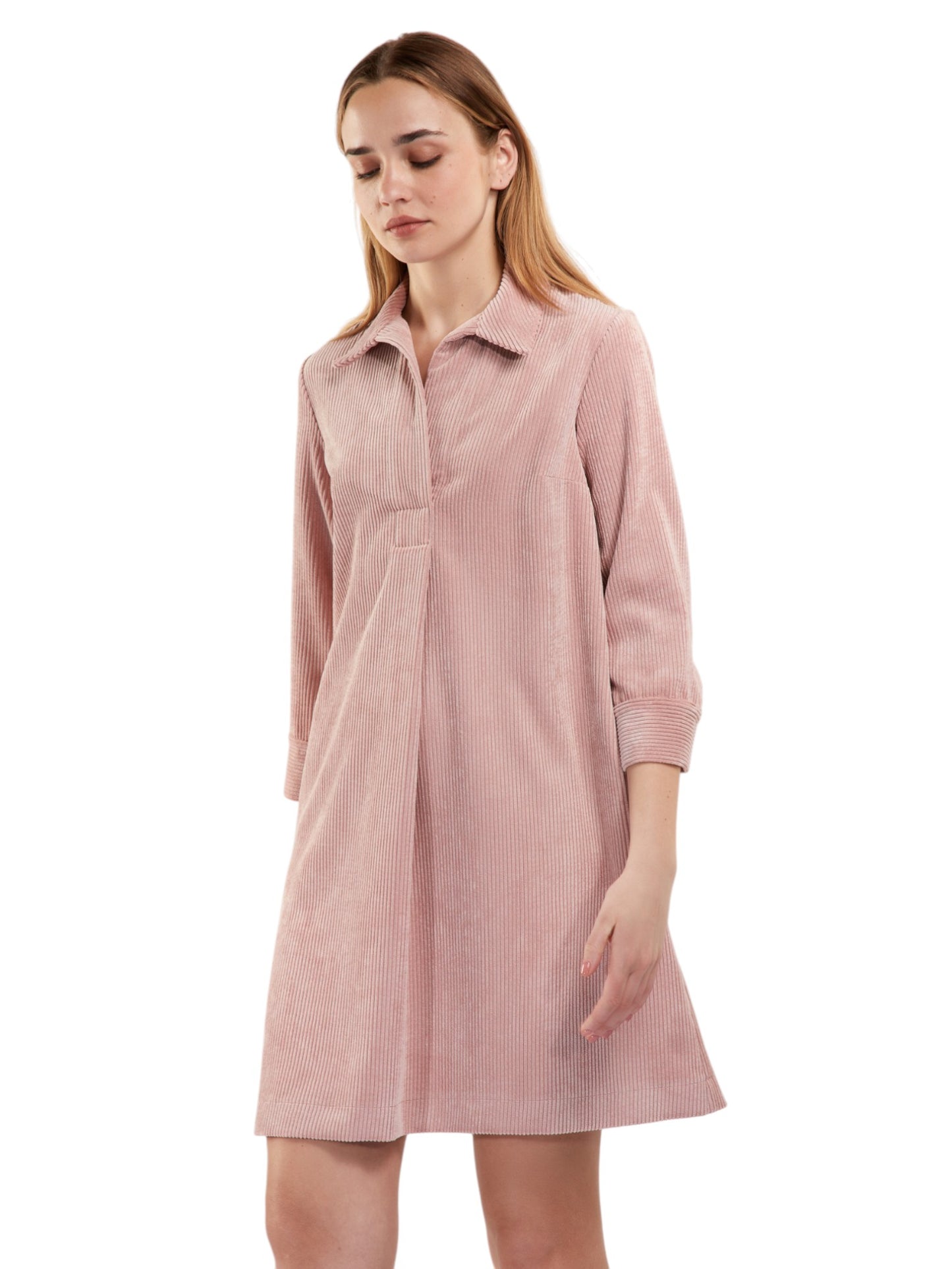 Senso - jurk DRIGI blush ribfluweel S1193