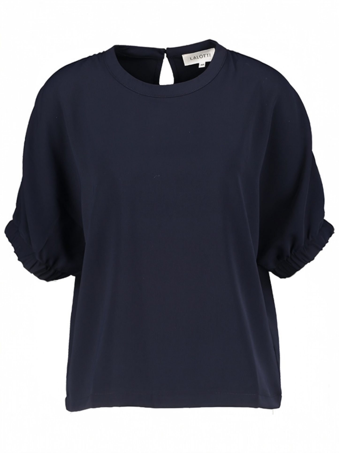 Lalotti - bloes met elastisch mouwdétail POM navy