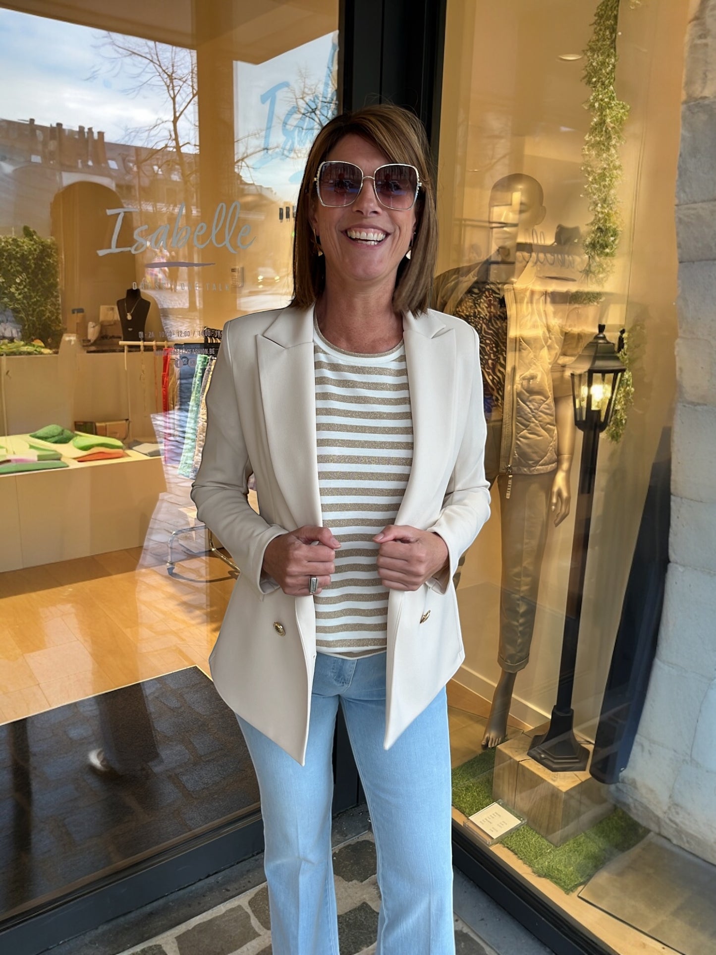 Gestreepte T-shirt met lurex HIROKAR - Xandres