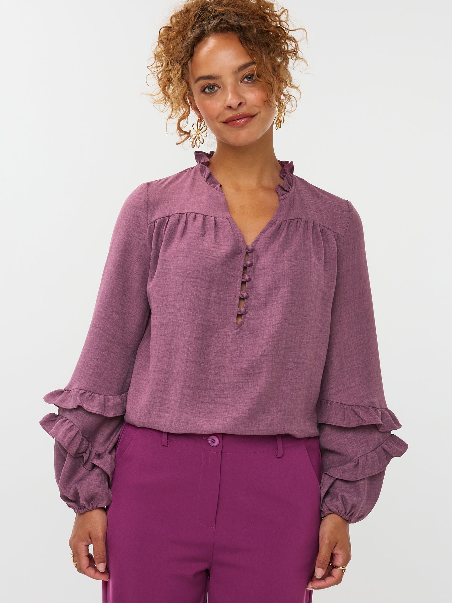 Ydence - BLOUSE JACKY | MAUVE