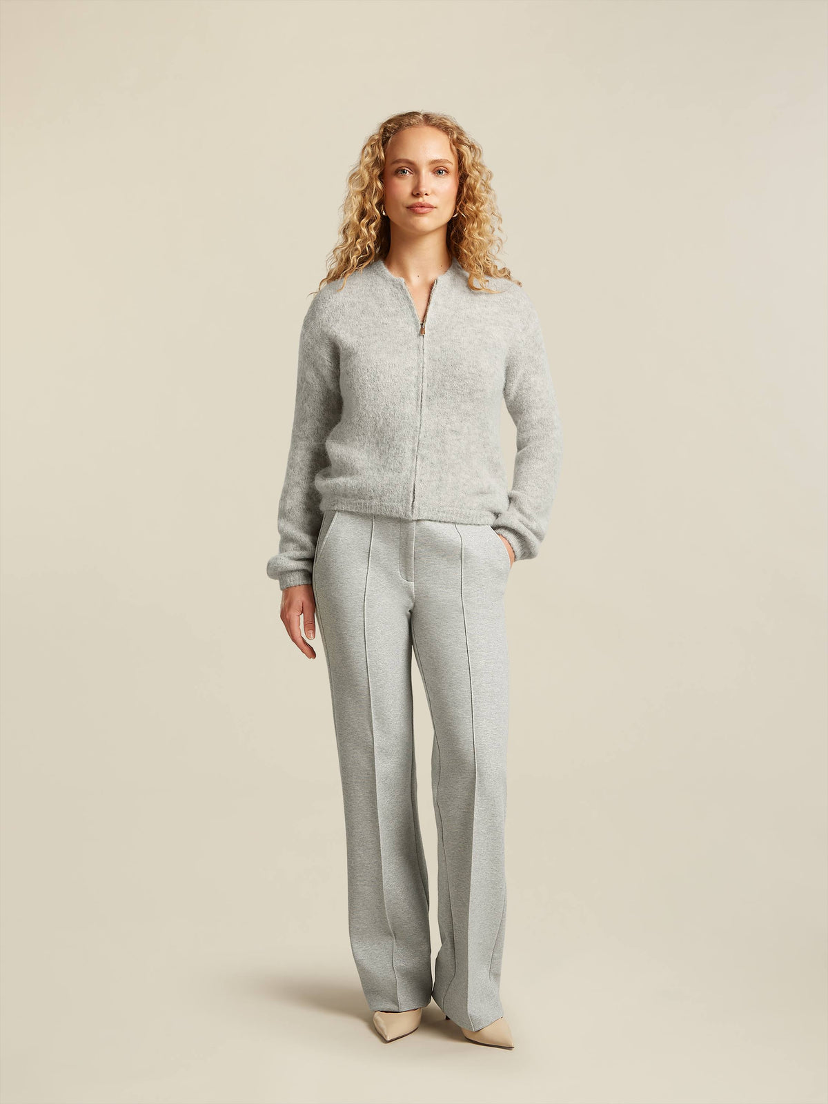 Beaumont - Raquel gilet grijs met rits