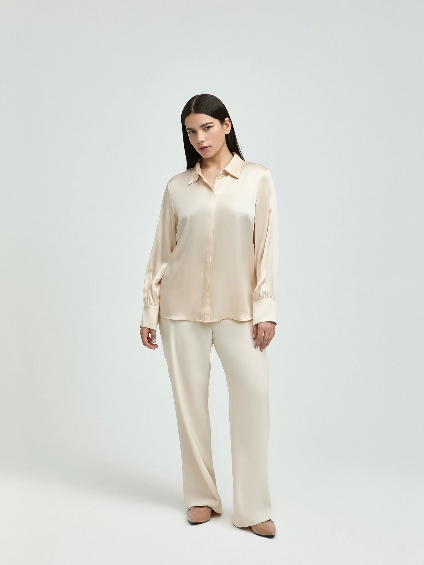 Xandres - bloes BINK in zijde - beige