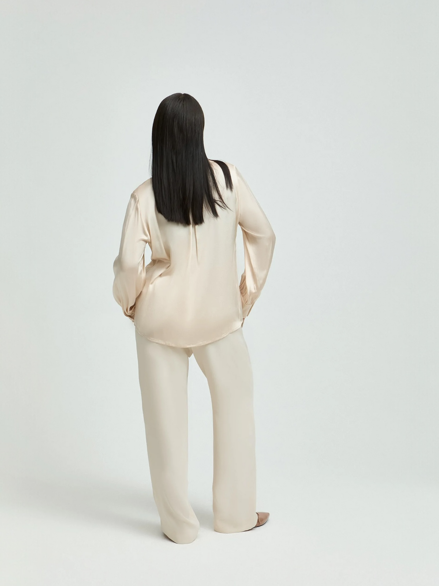 Xandres - bloes BINK in zijde - beige