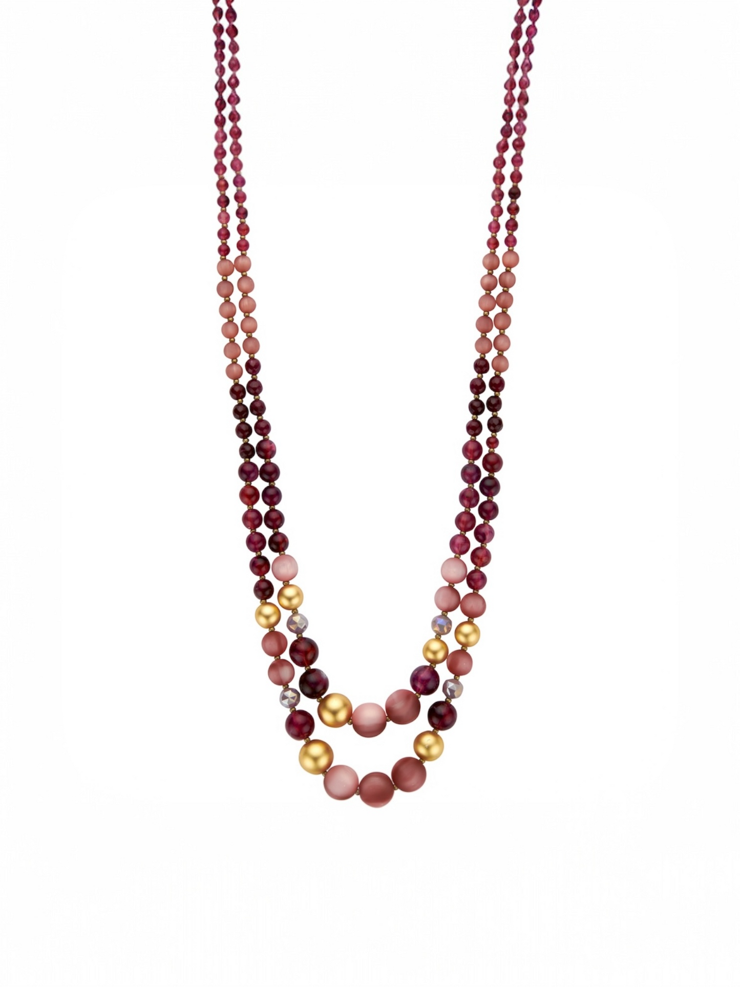 Les Cordes - PAN87lang ketting aubergine