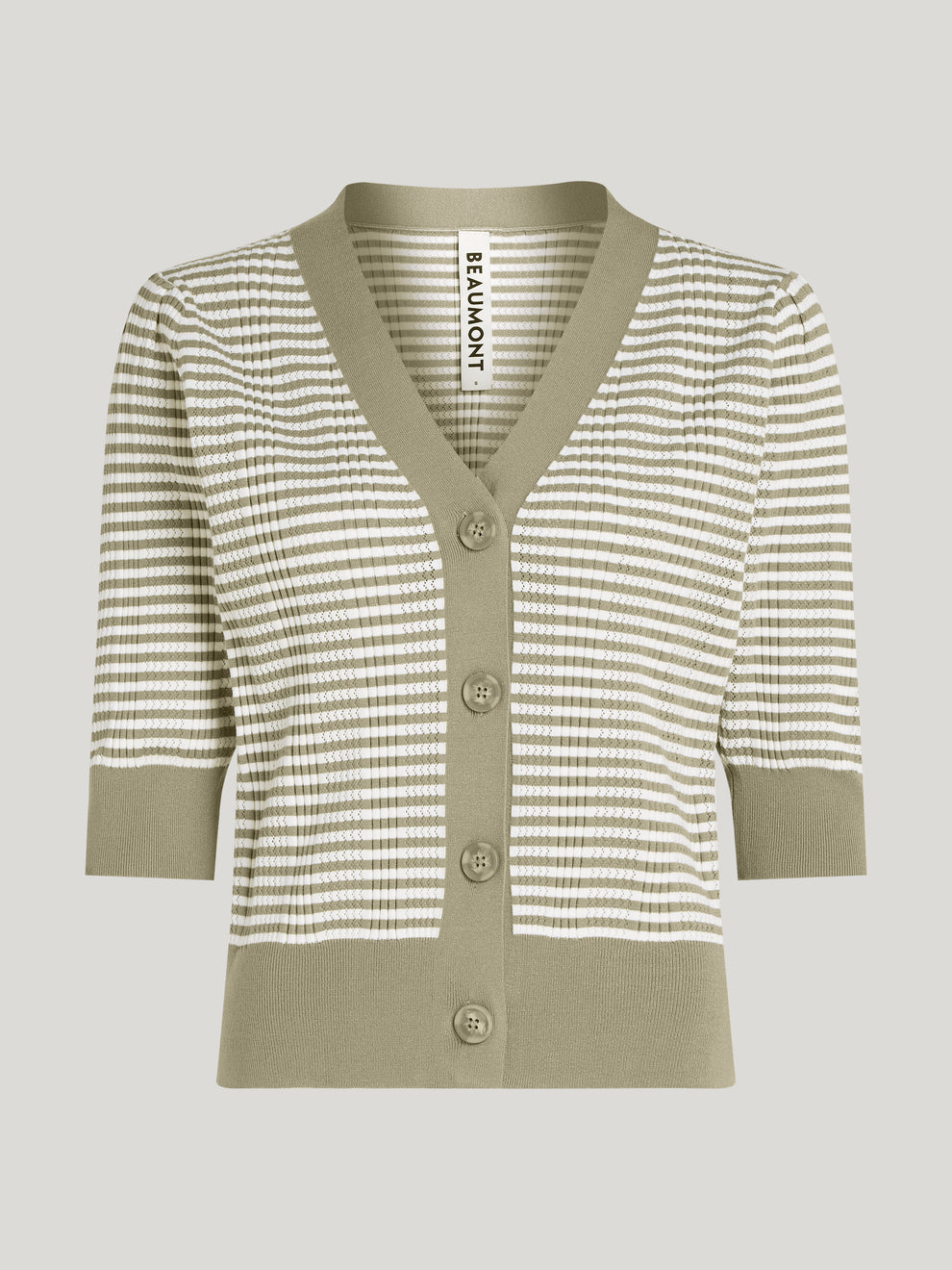 Gilet FINLEY met knopen soft khaki - Beaumont