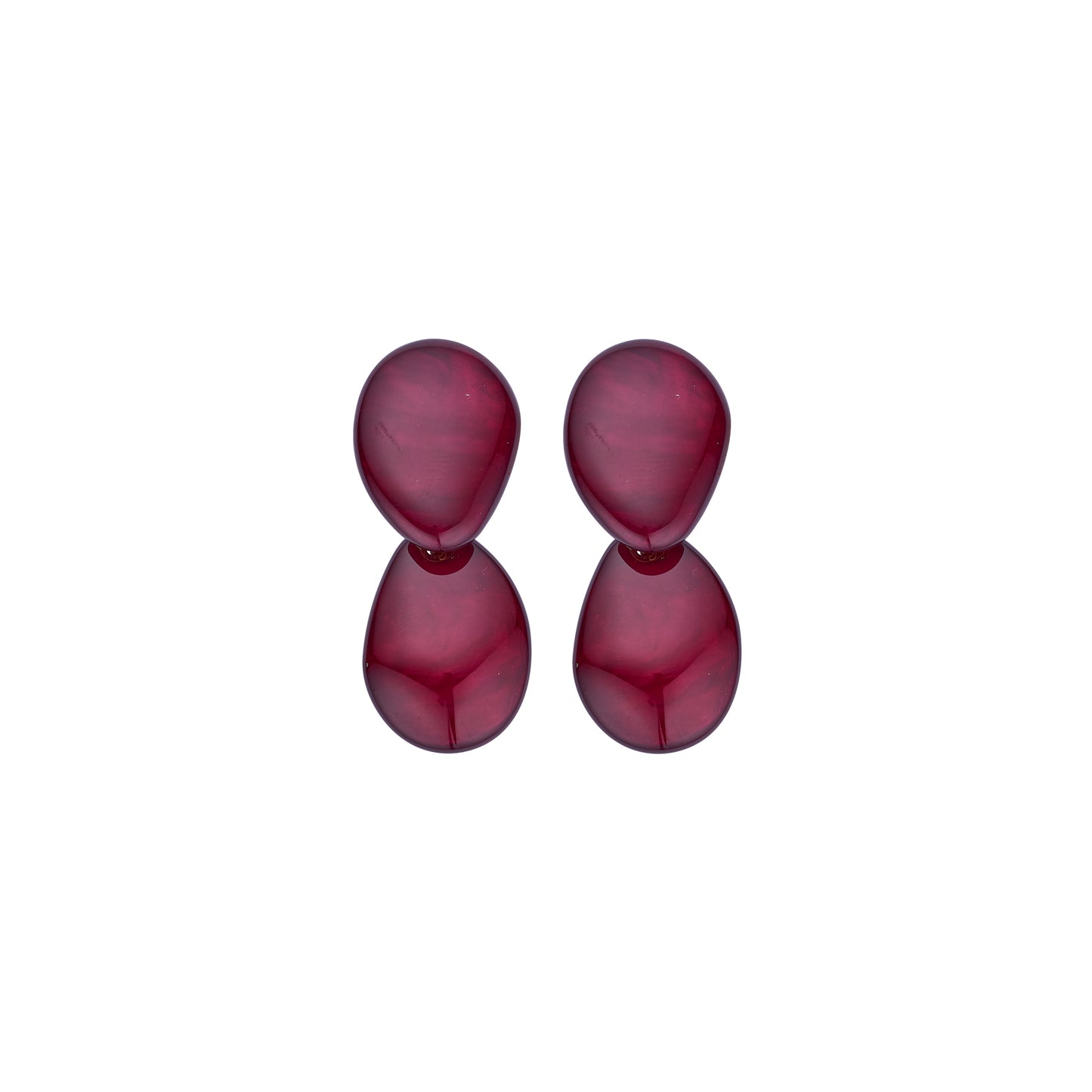 Les Cordes - oorbellen KOB40 aubergine