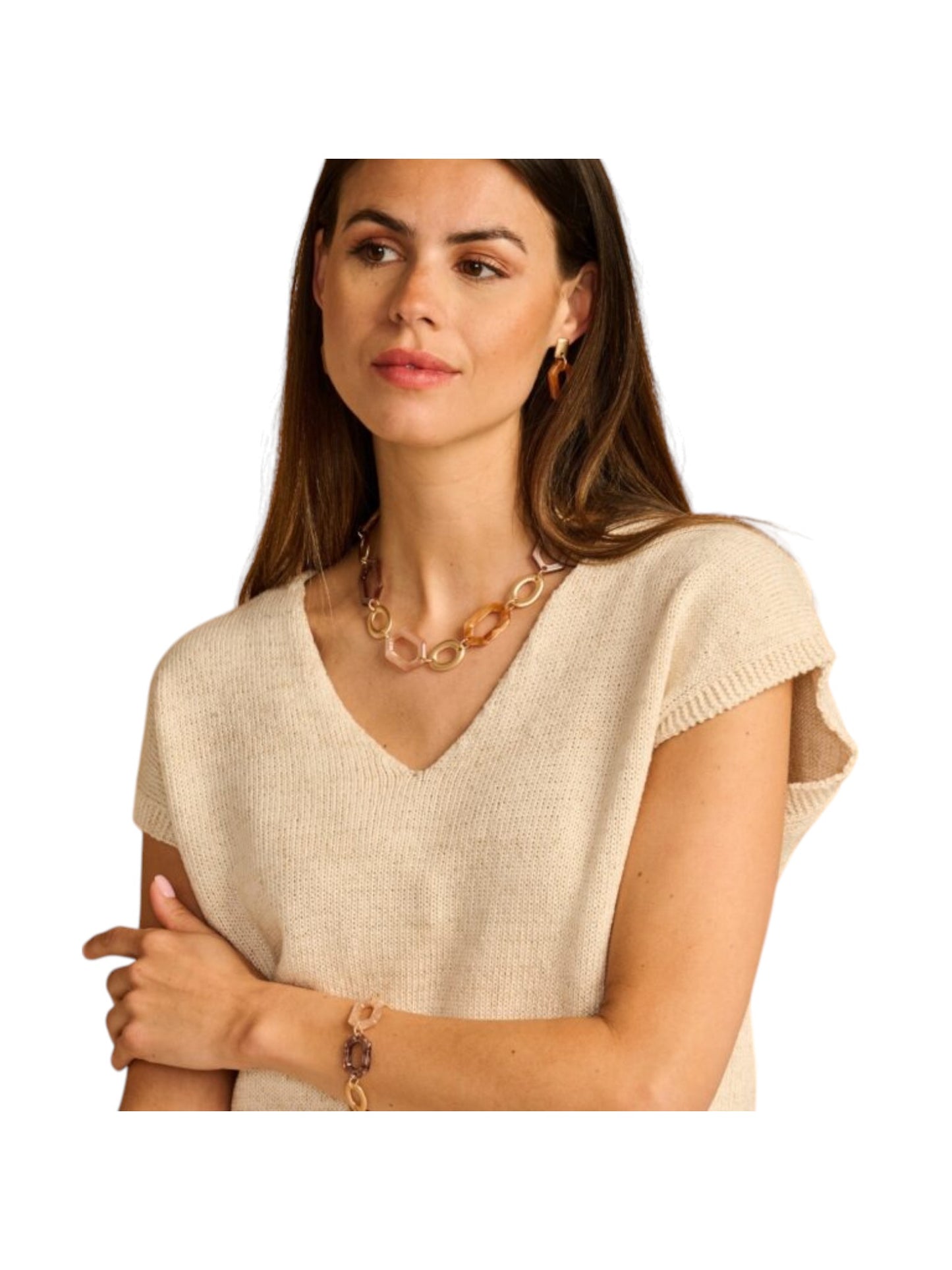 KIT oorbellen cognac - Les Cordes