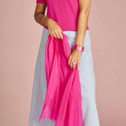 Les Cordes - sjaal fuchsia lcscarves167
