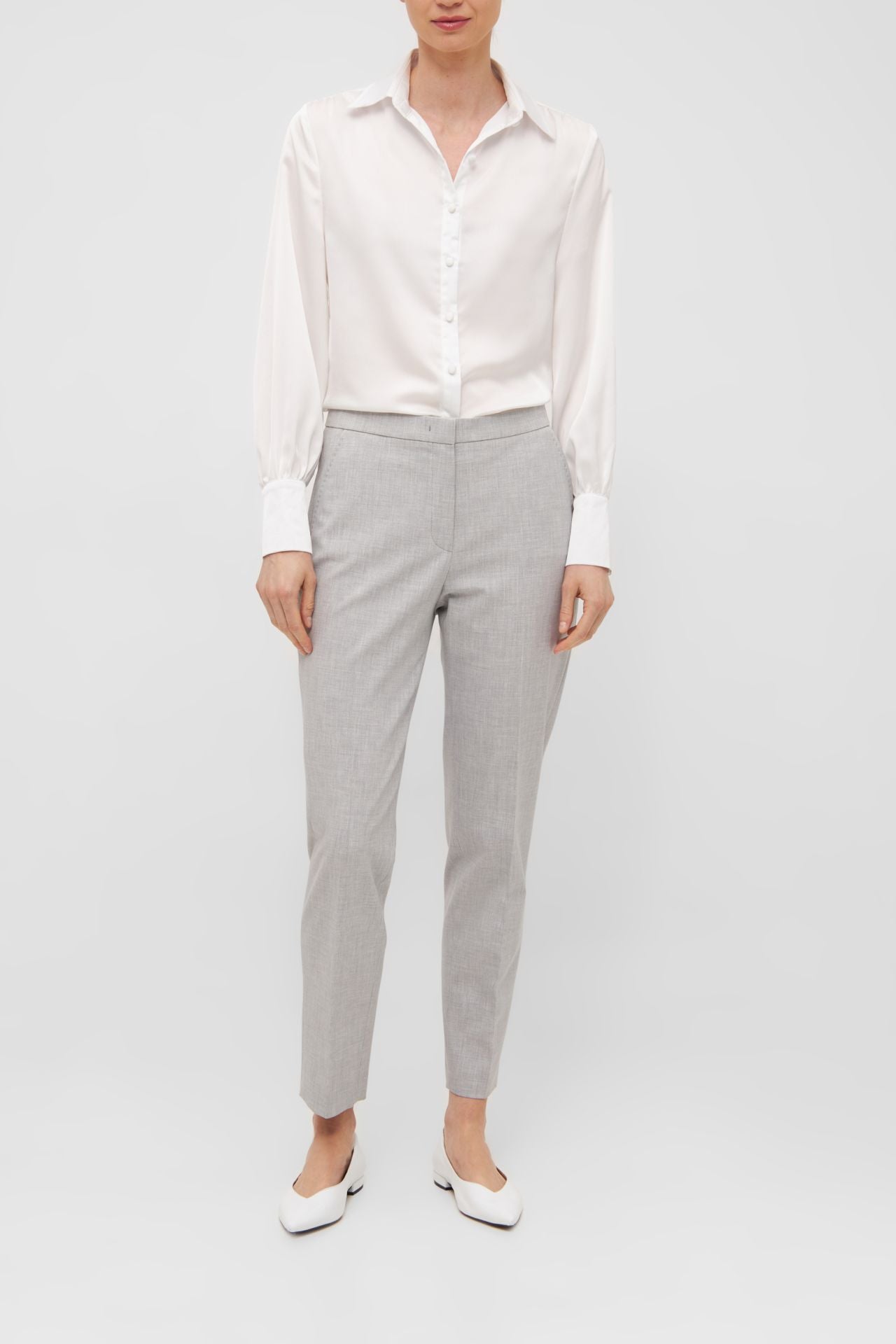 Chino broek DORO lichtgrijs - Rafaello Rossi