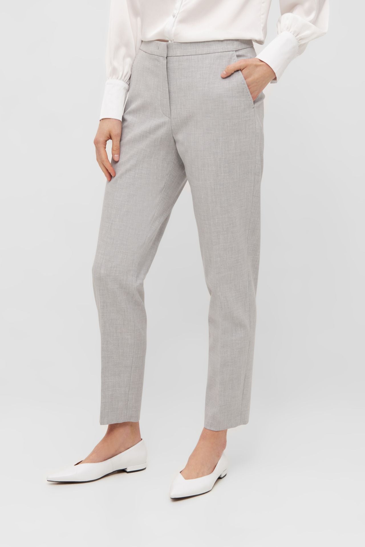 Chino broek DORO lichtgrijs - Rafaello Rossi