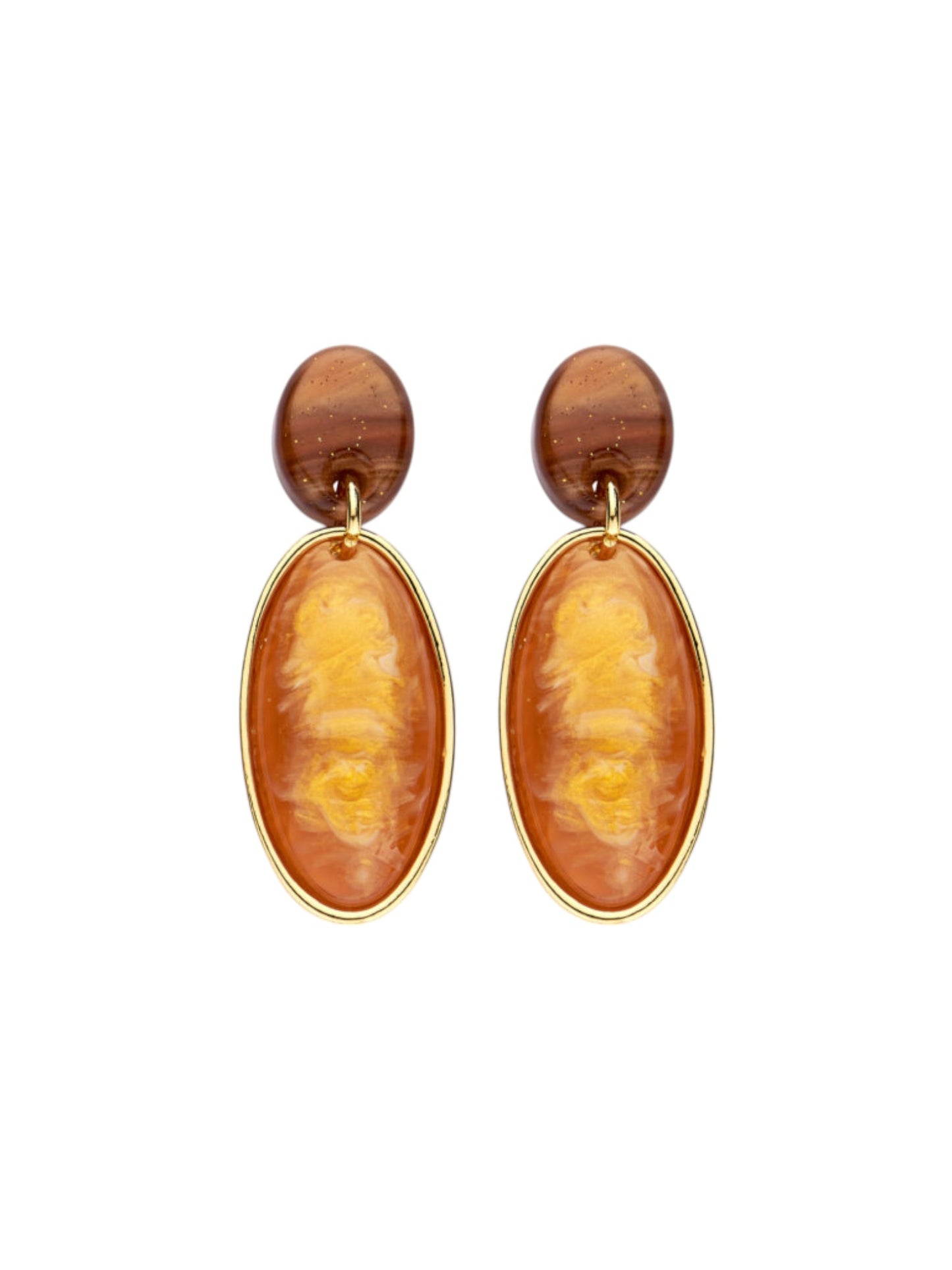 Les Cordes - KARLA oorbellen cognac