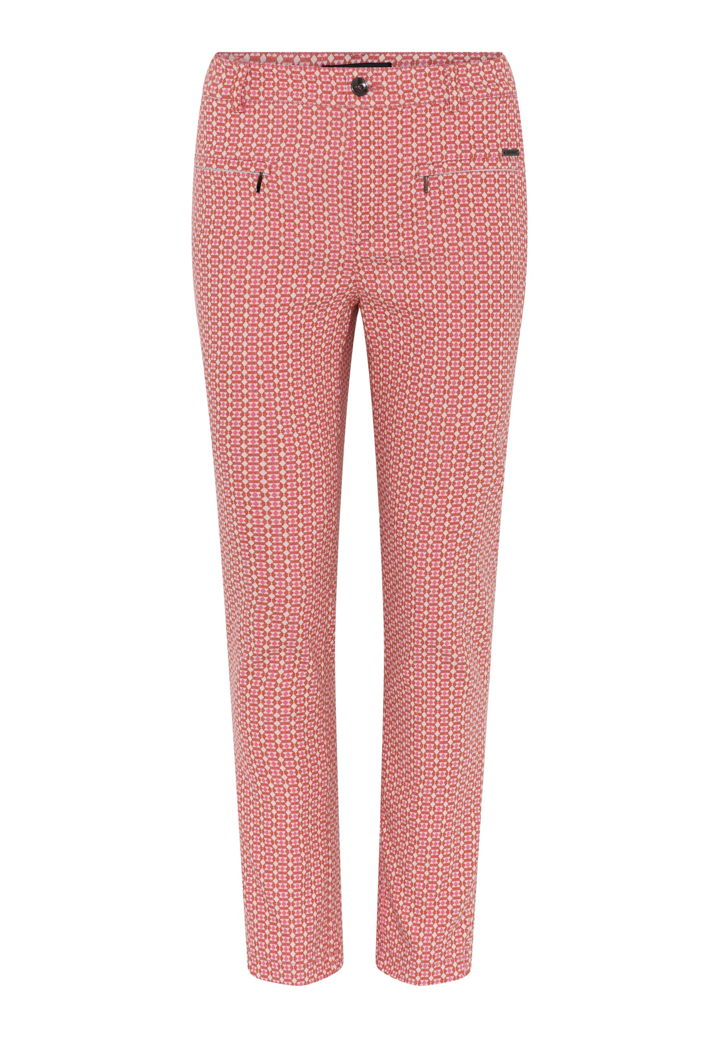 Geruite broek 7/8 model met rits onderaan C-RO ( Lina)