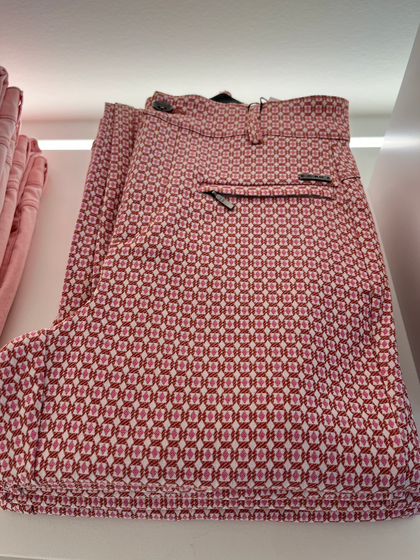 Geruite broek 7/8 model met rits onderaan C-RO ( Lina)