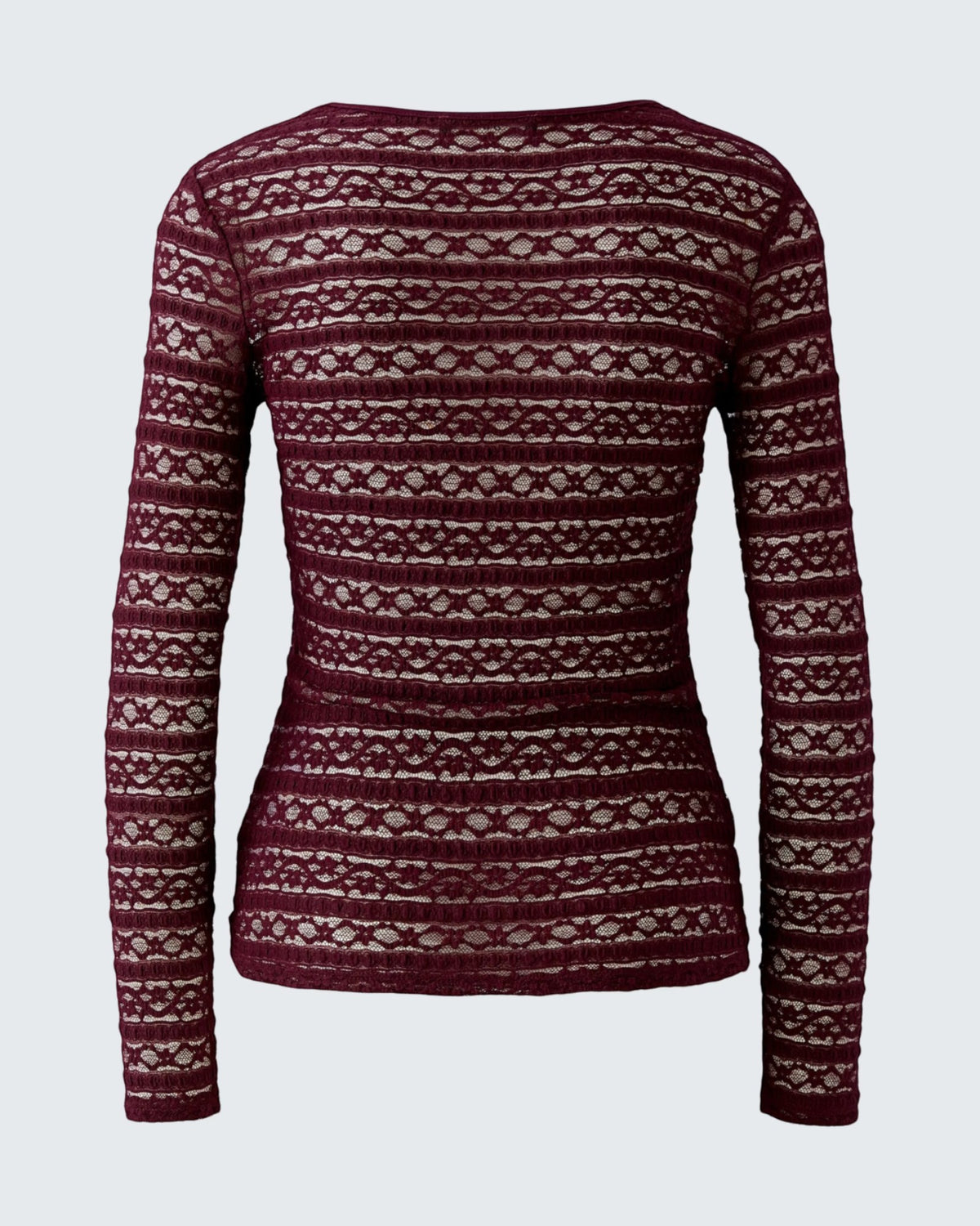 Oui kanten shirt berry