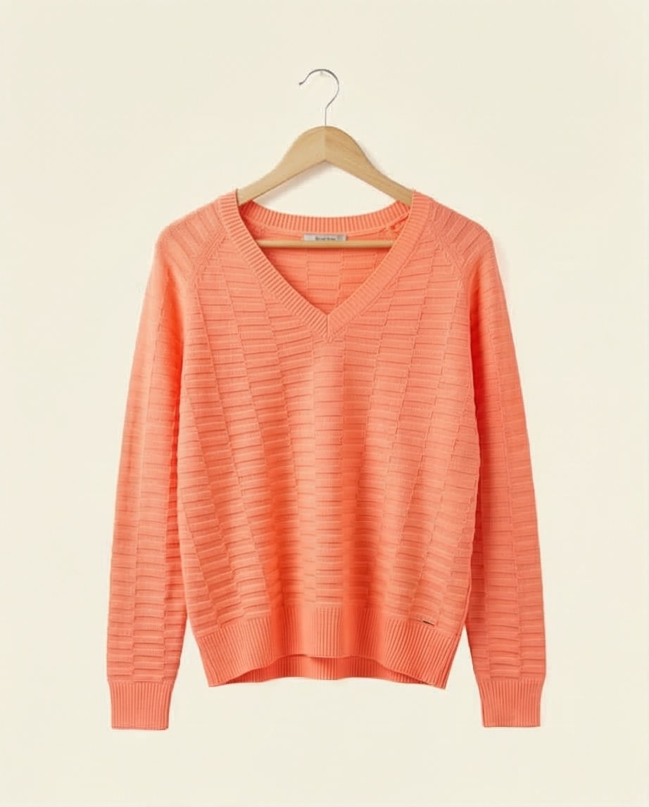 Blue Bay - oranje pull v-hals OPAL