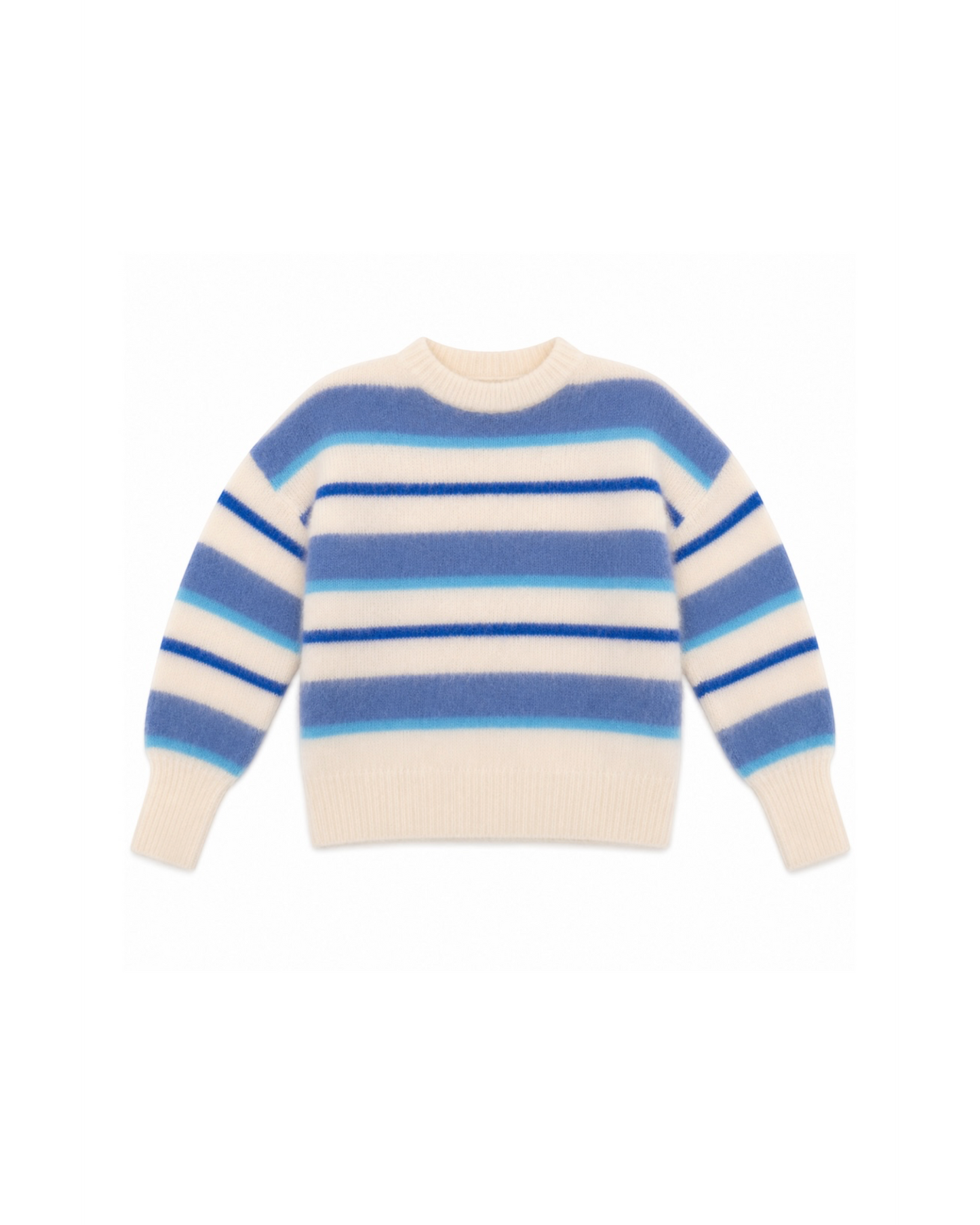 TWNS Kale Pullover Ice – Zachte gestreepte trui in wit en blauw