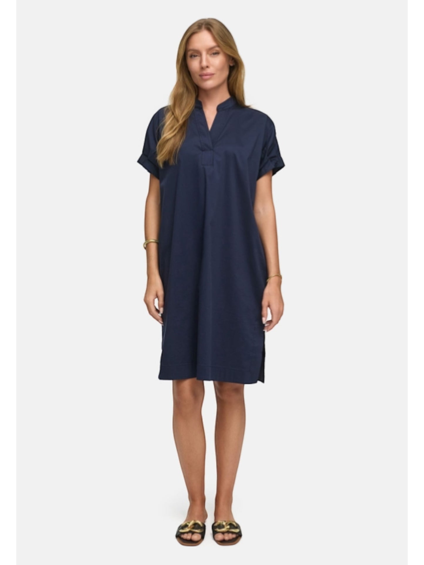 Catnoir - blauw kleedje in katoen stretch