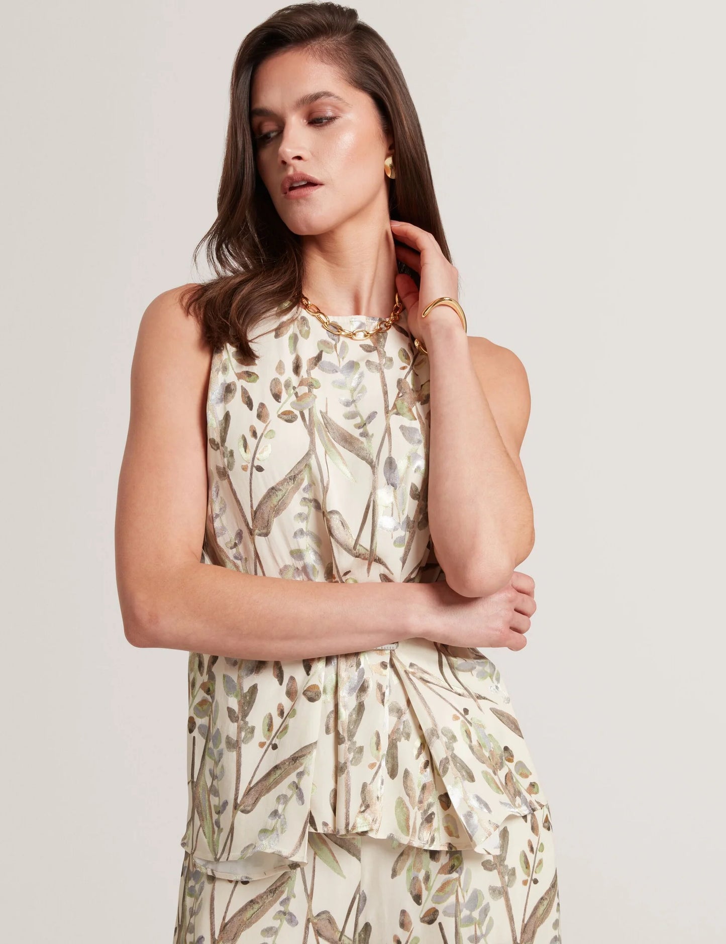 Ted Baker - top CLOWDIA met bladmotief